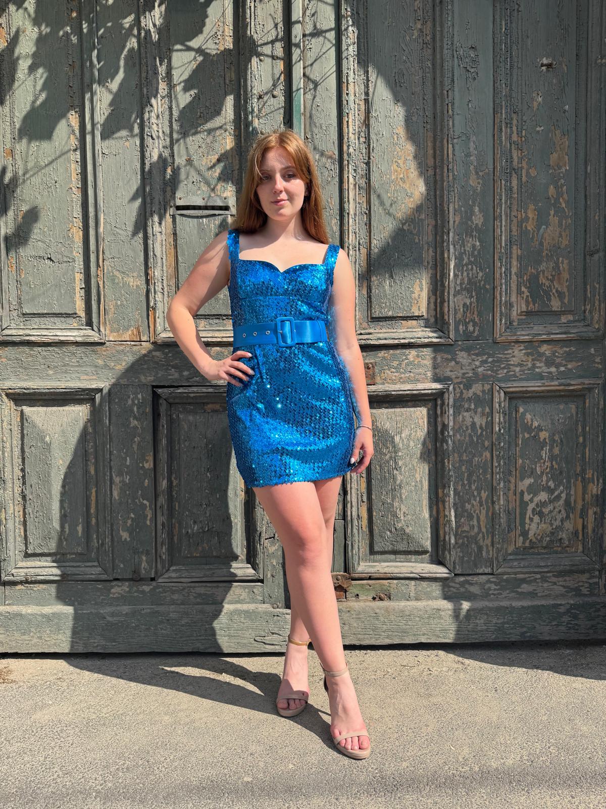 Pinko Rochie cu paiete albastre - 40 IT