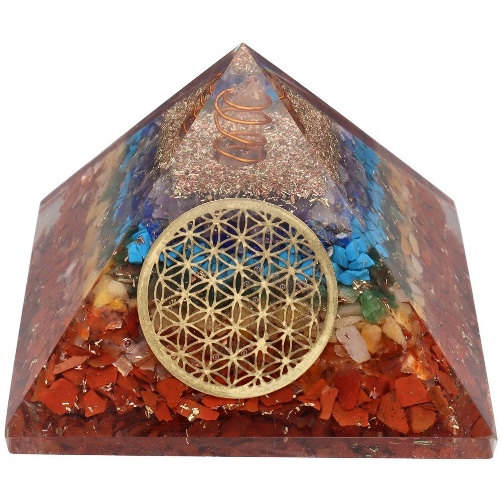 Piramida 7 chakre in rasina Flower of Life