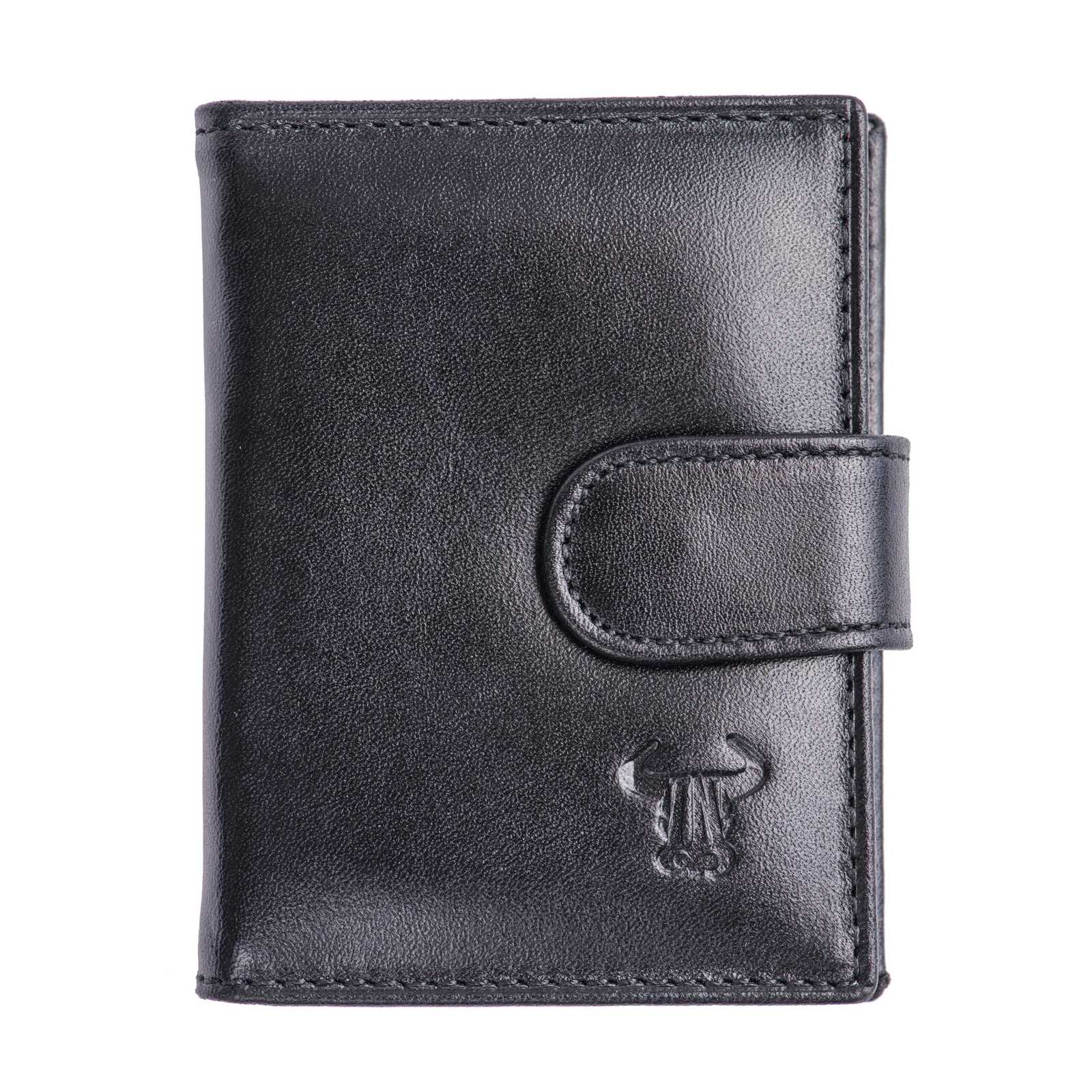 Port-Card barbati din piele naturala negru Master