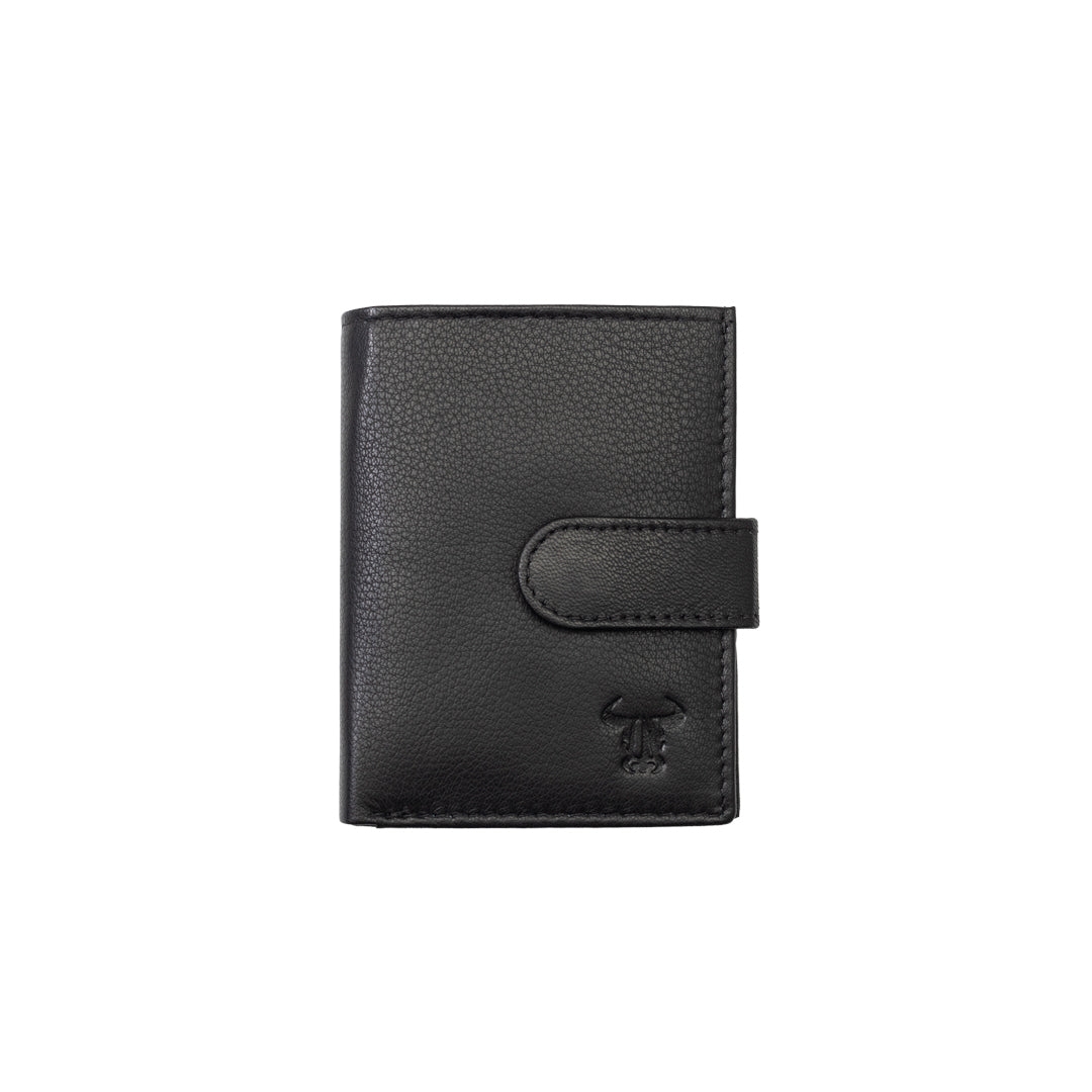 Port-Card barbati din piele naturala negru Master-Card