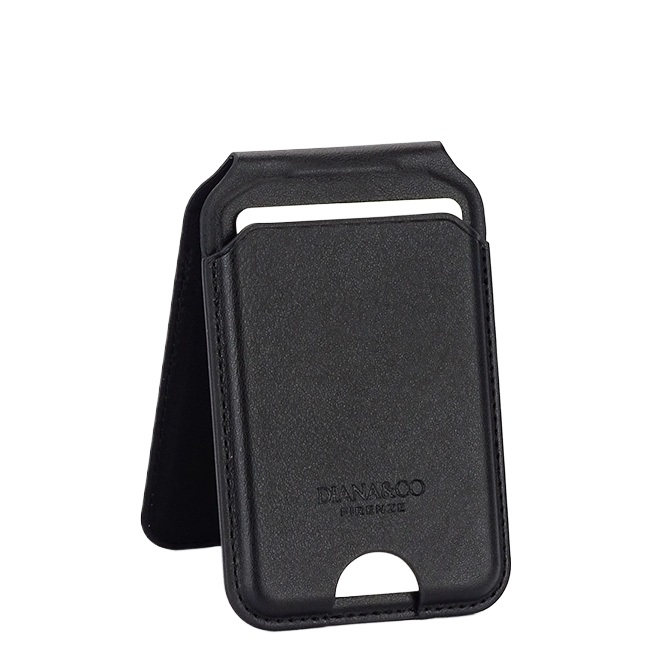 Port card negru cu blocare RFID, Suport ajustabil si Oglinda