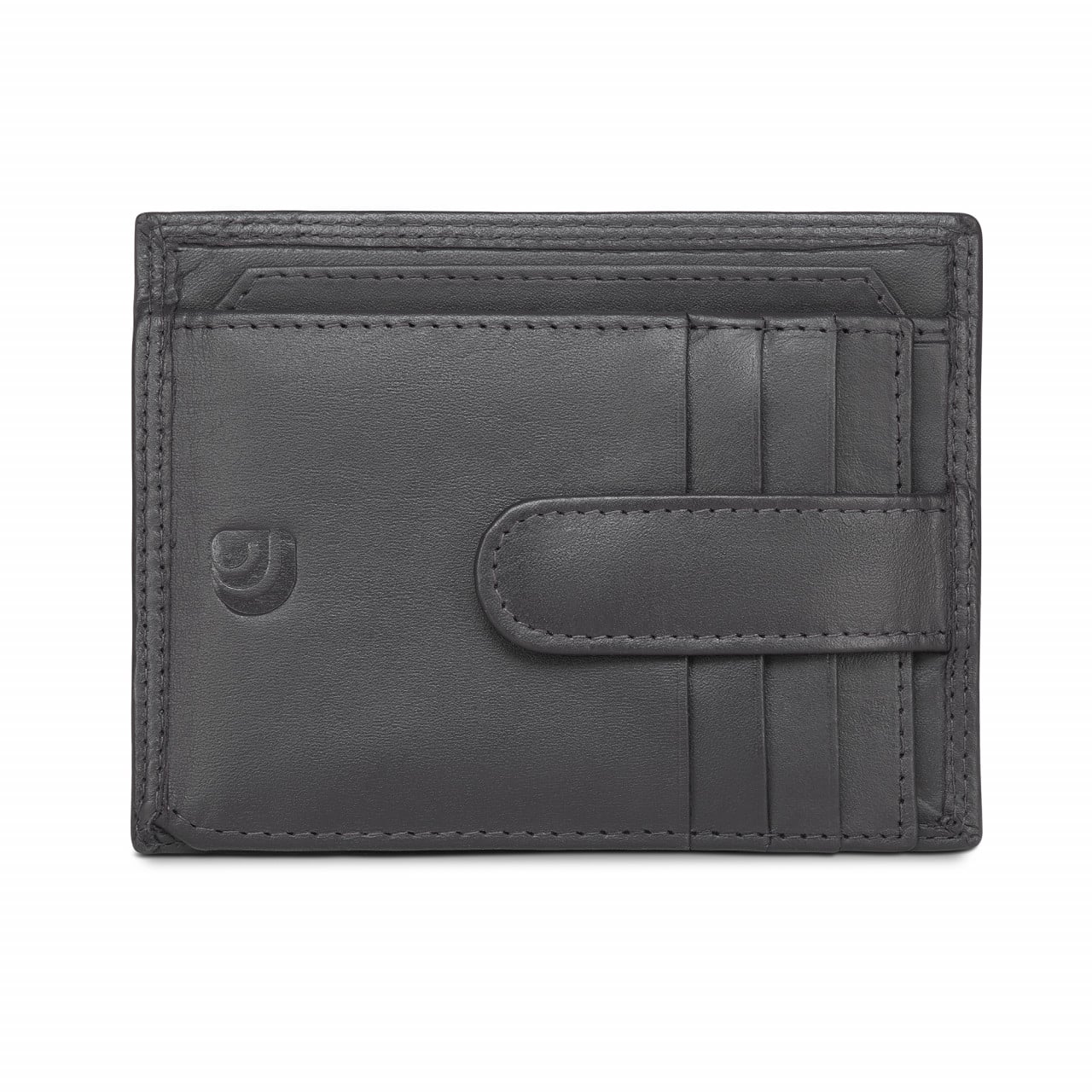 Port card unisex Delis, Cezar PT1191, piele naturala, Negru - poza 1