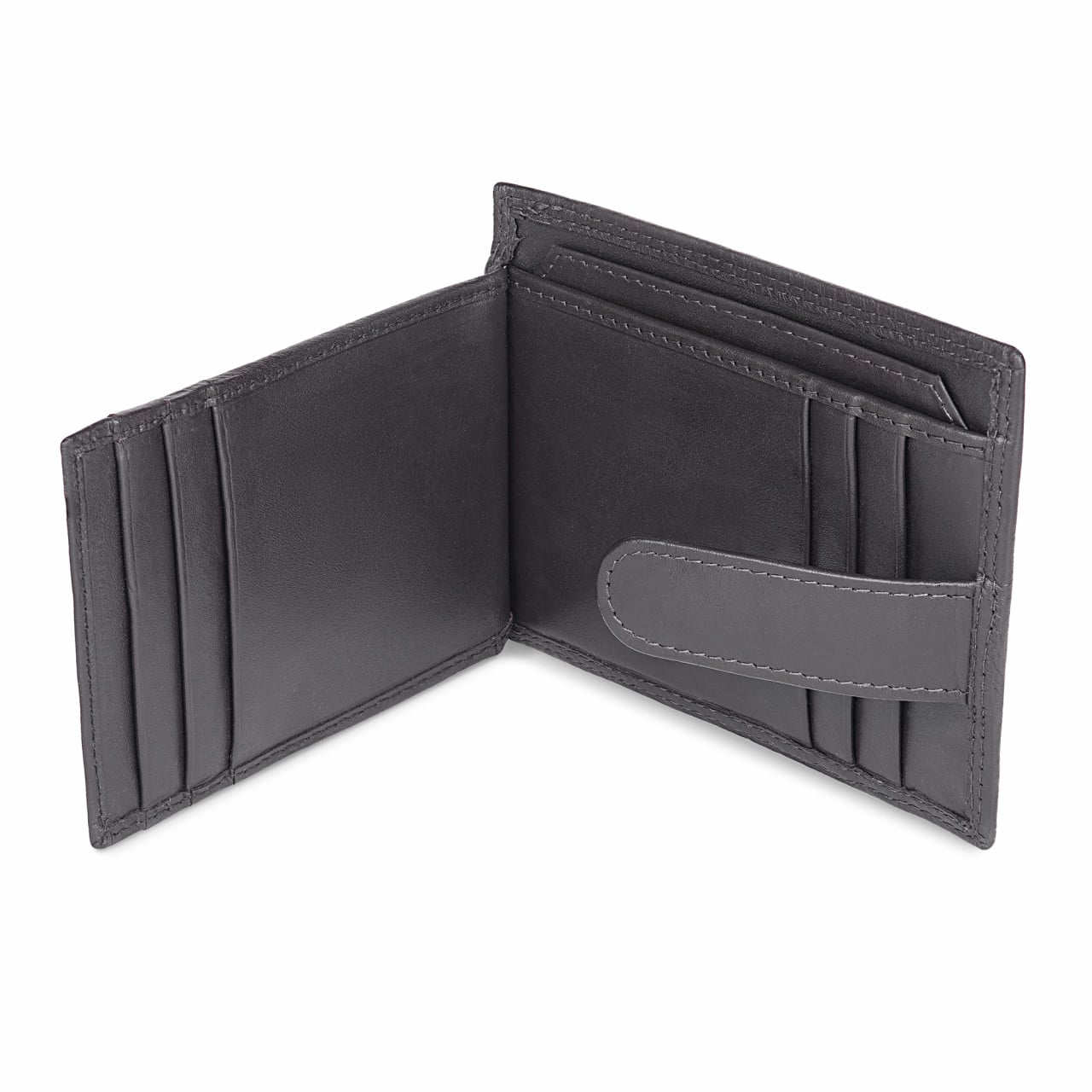 Port card unisex Delis, Cezar PT1191, piele naturala, Negru - poza 2
