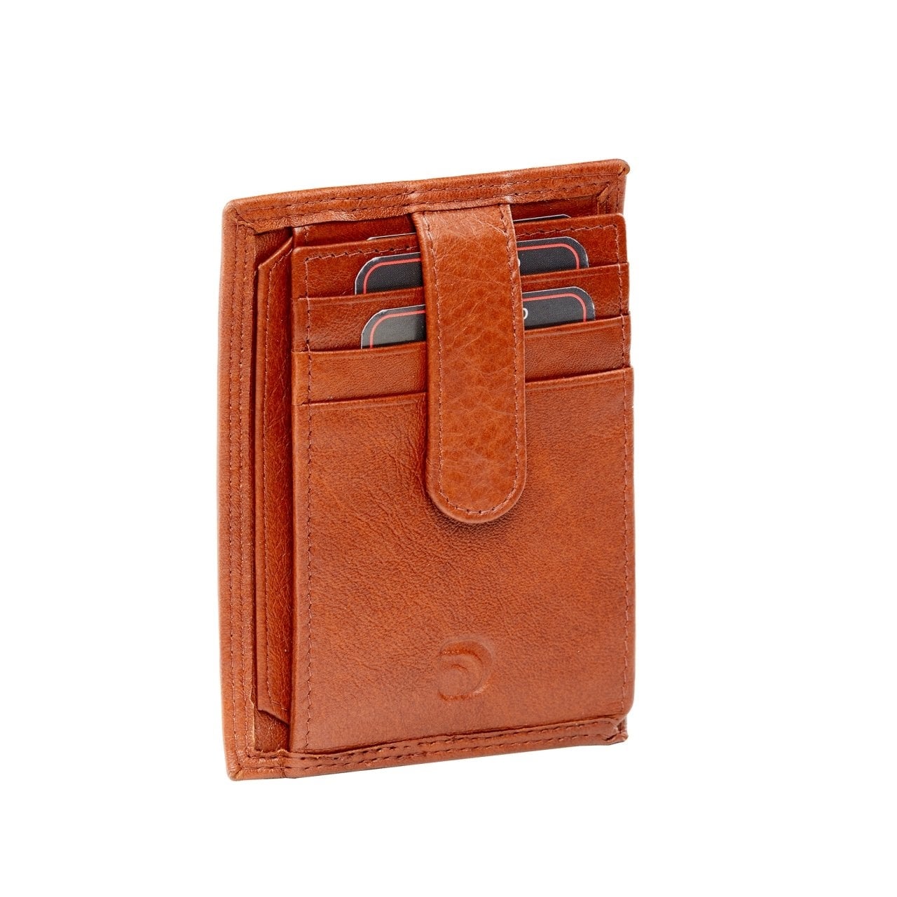 Port card unisex Delis, Cezar PT1192, piele naturala, Maro - poza 3