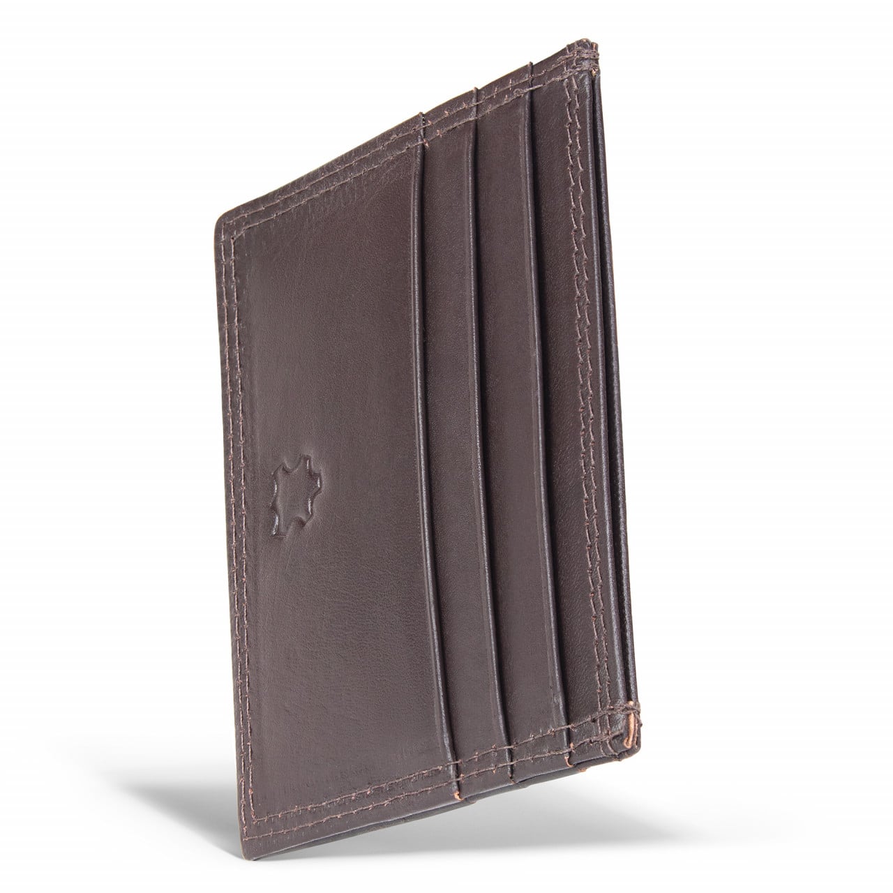 Port card unisex Delis, Milan PT1198, piele naturala, Maro - poza 2
