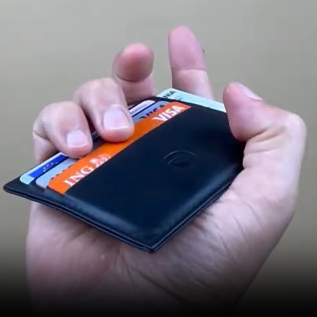Port card unisex Delis, Milan PT1198, piele naturala, Maro - poza 3