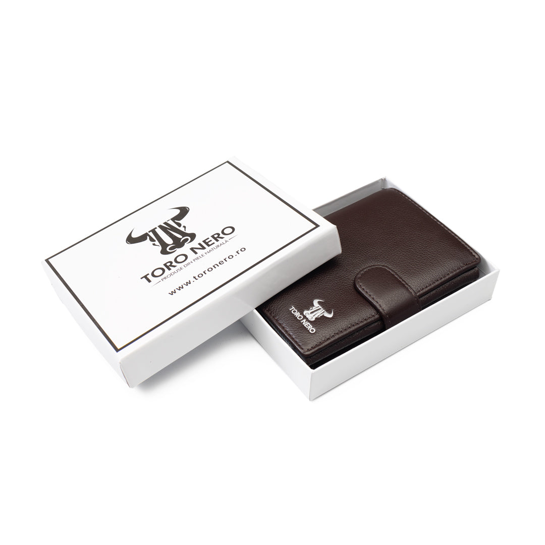 Portofel barbati din piele naturala maro Executive Pro,protectie RFID
