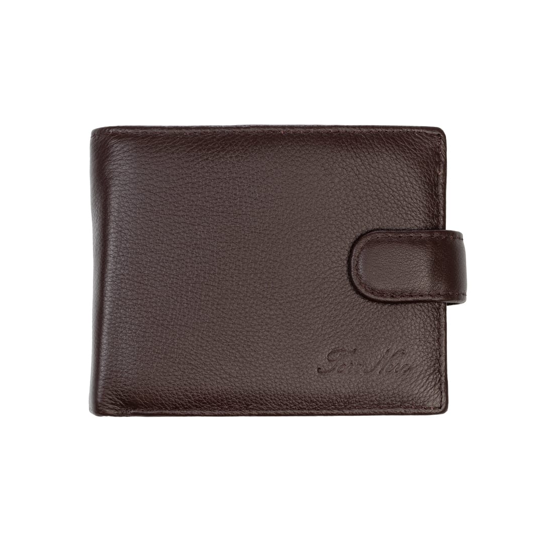 Portofel barbati din piele naturala maro Executive,protectie RFID