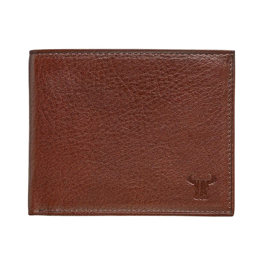 Portofel barbati din piele naturala maro No Line Wallet