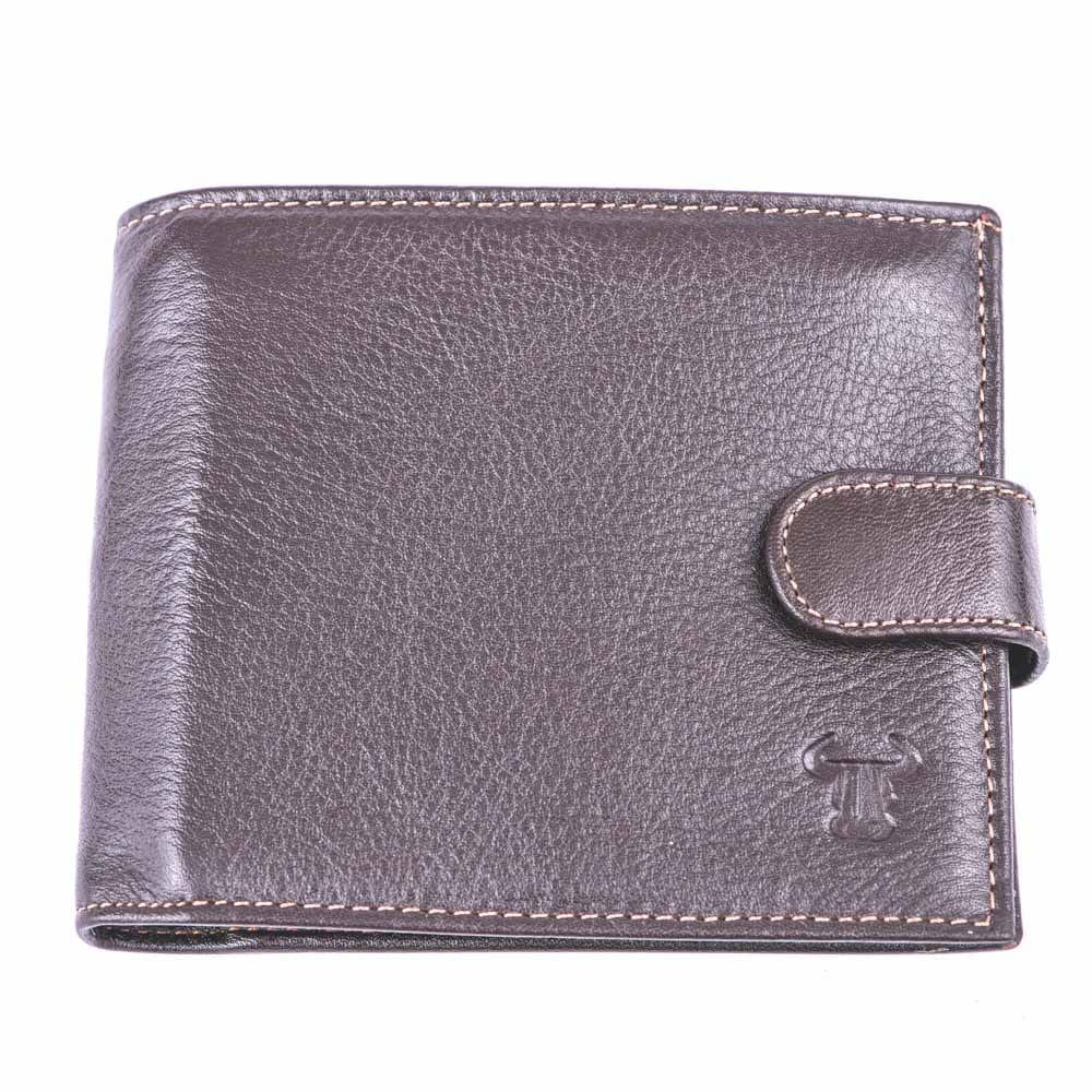 Portofel barbati din piele naturala maro Page Wallet