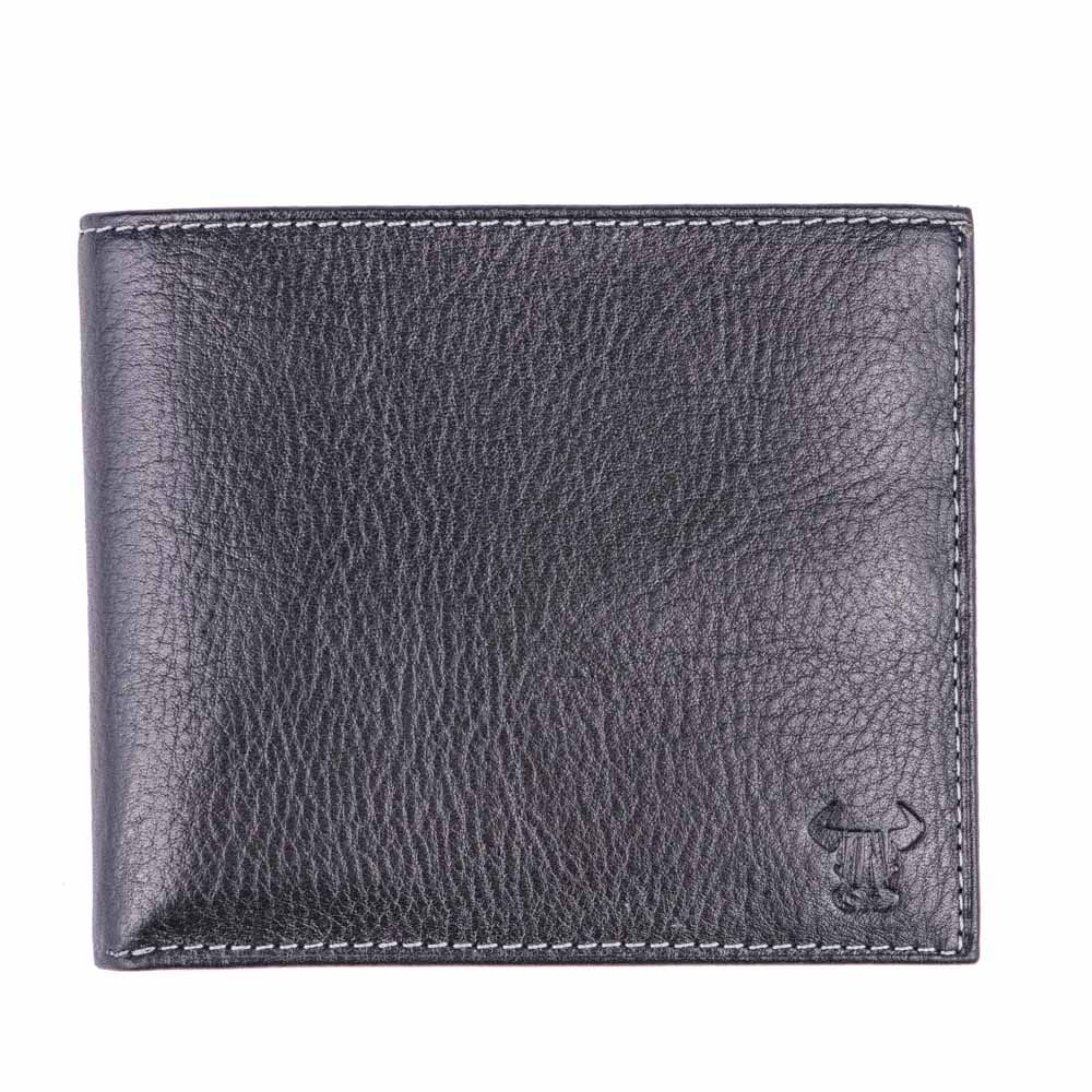 Portofel barbati din piele naturala negru-maro Brown Out