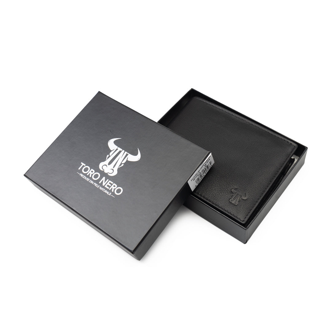 Portofel barbati din piele naturala negru Maxim,protectie RFID