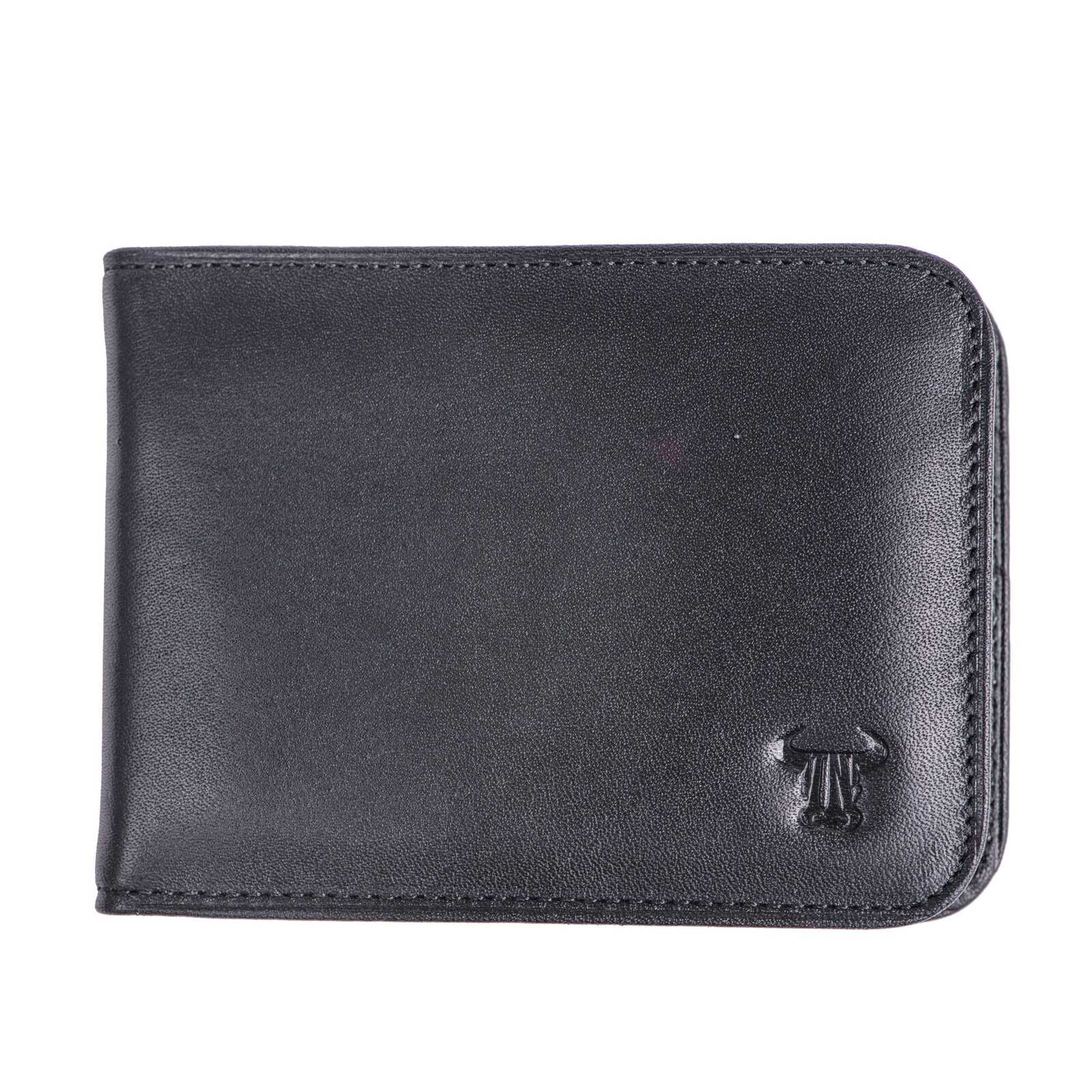 Portofel barbati din piele naturala negru Rounded Corners