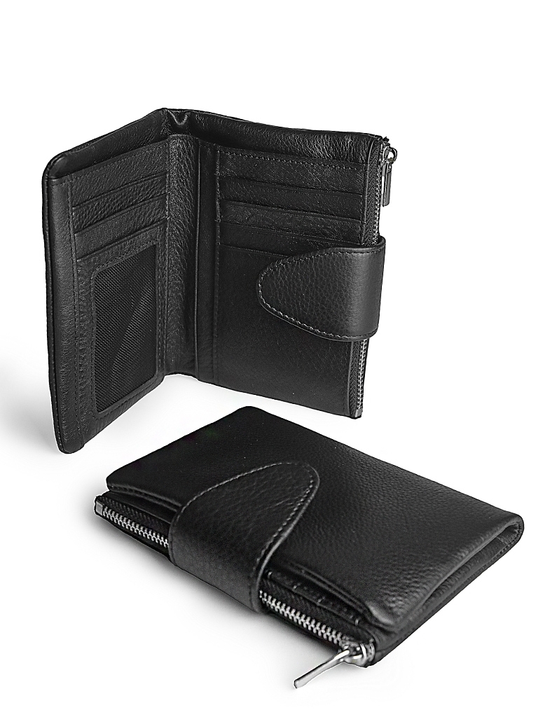 Portofel dama, 3166, piele naturala, Negru