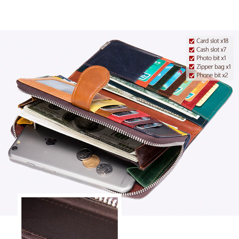 Portofel dama, Bertha PT1156, piele naturala, model multicolor - poza 2