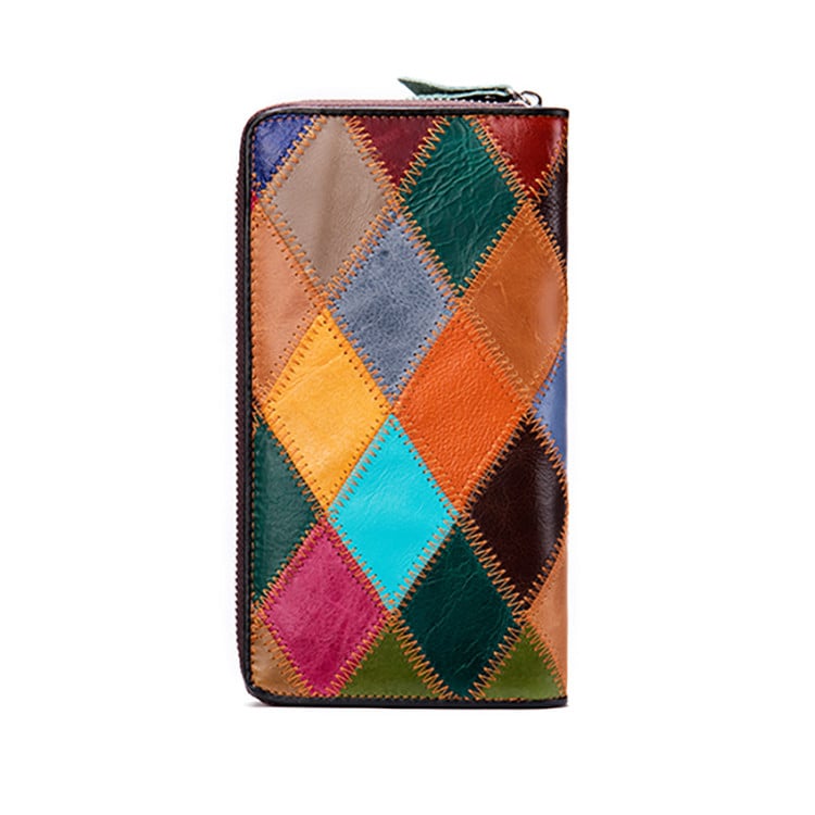 Portofel dama, Bertha PT1156, piele naturala, model multicolor - poza 3