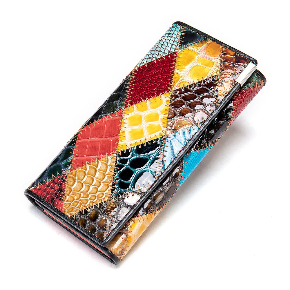 Portofel dama Candence PT1154, piele naturala, model multicolor - poza 4