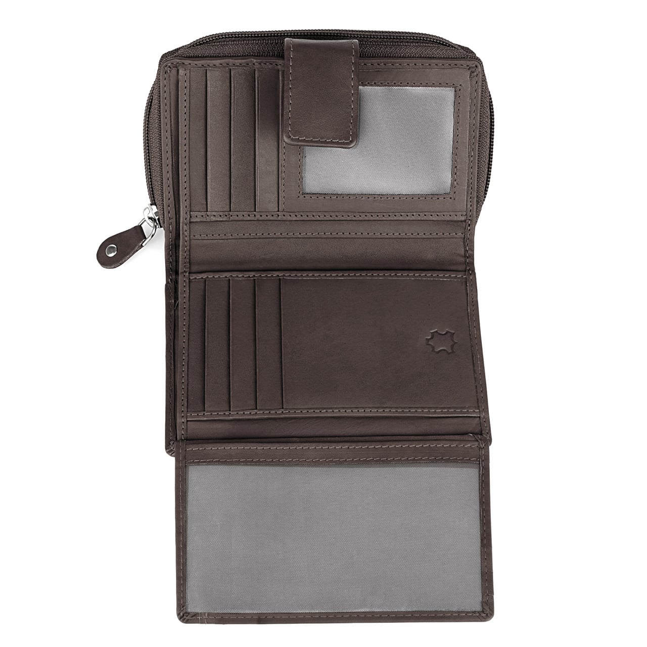 Portofel dama Delis, Annelisse PT1490, piele naturala, Maro - poza 3