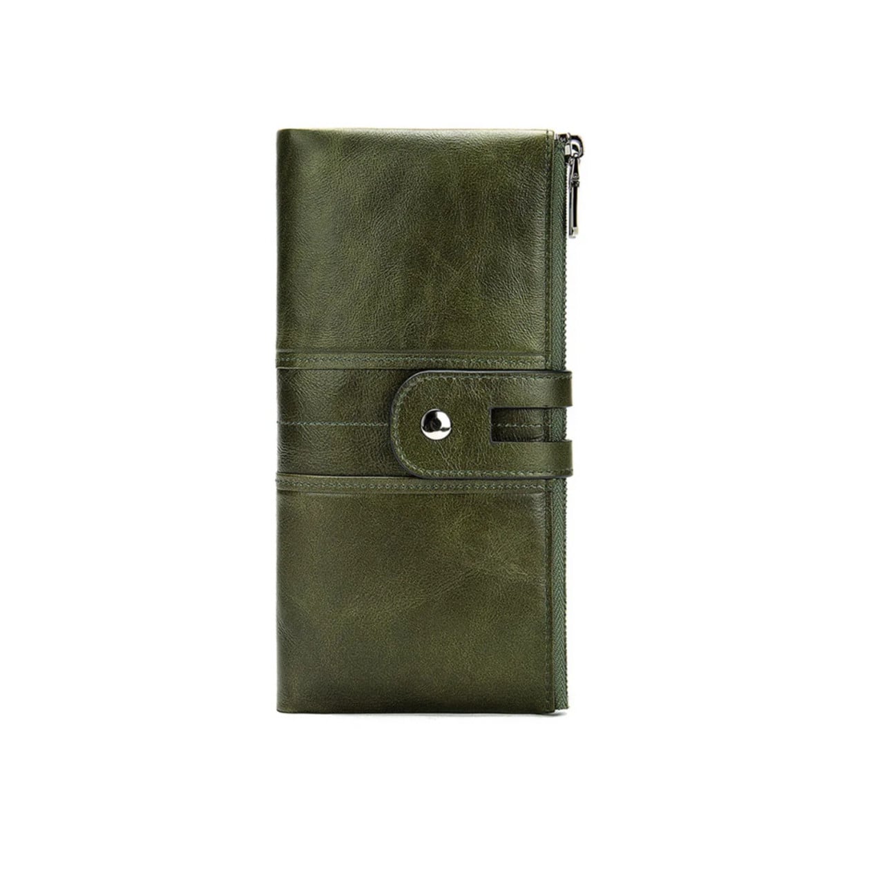 Portofel dama Delis, Bathilda PT1217, piele naturala, Verde - poza 1