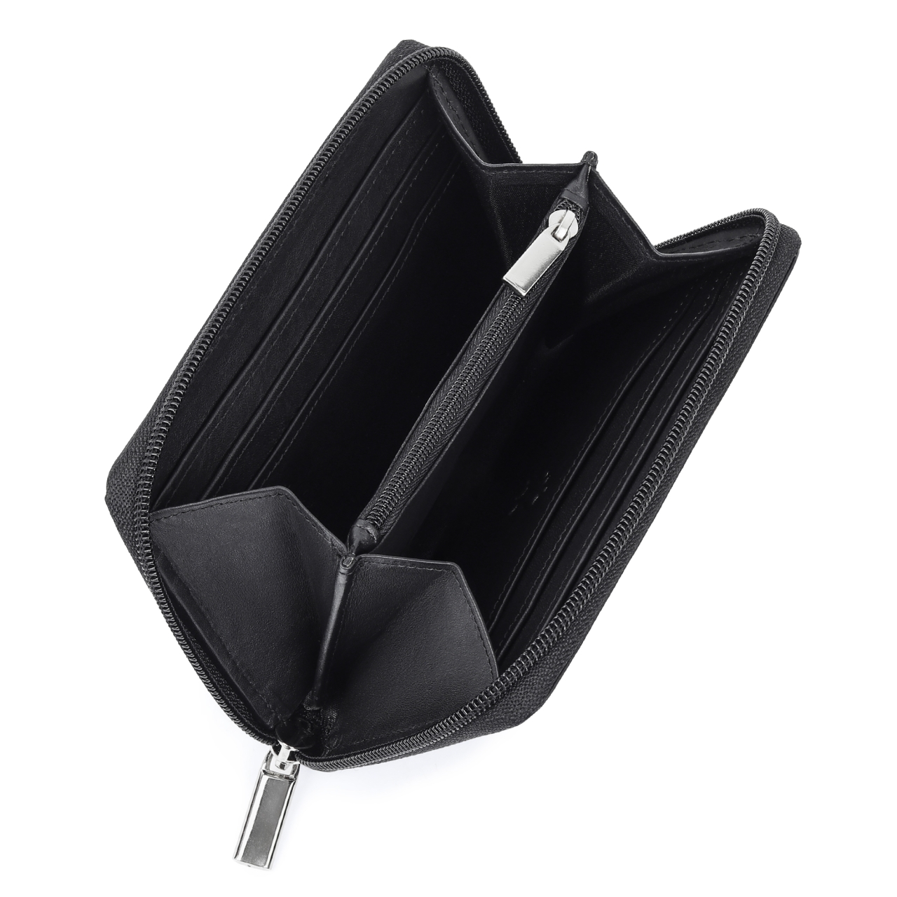 Portofel dama Marquise, Alina PT1458, piele naturala, Negru - poza 2