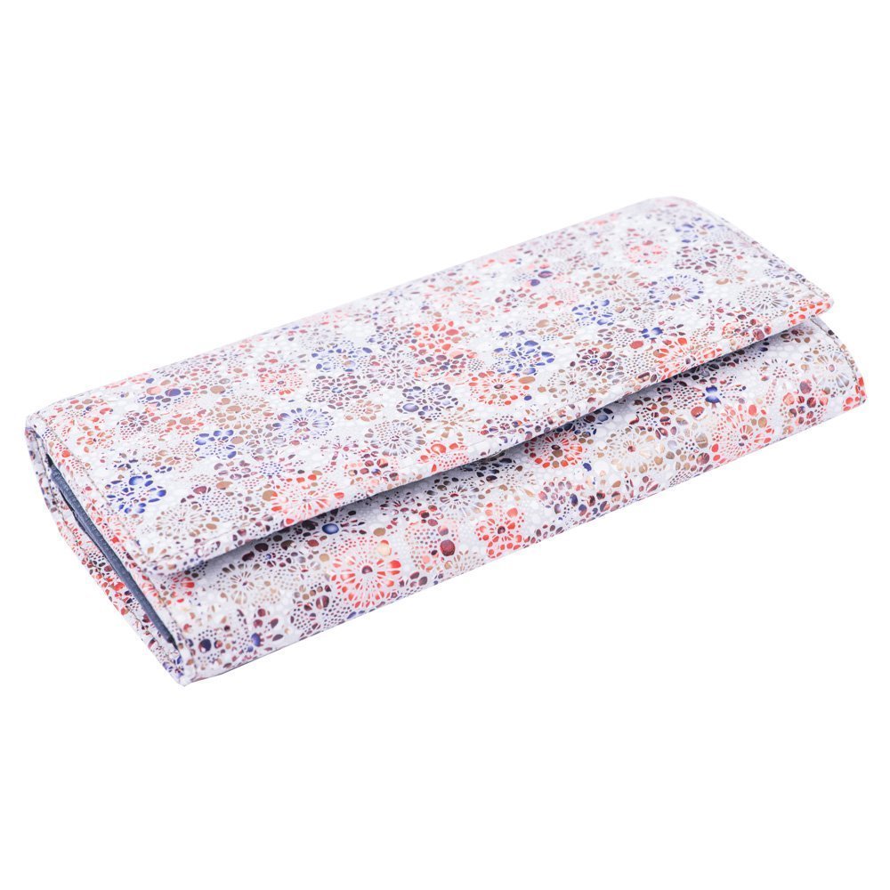 Portofel femei din piele naturala multicolor Bright Wear