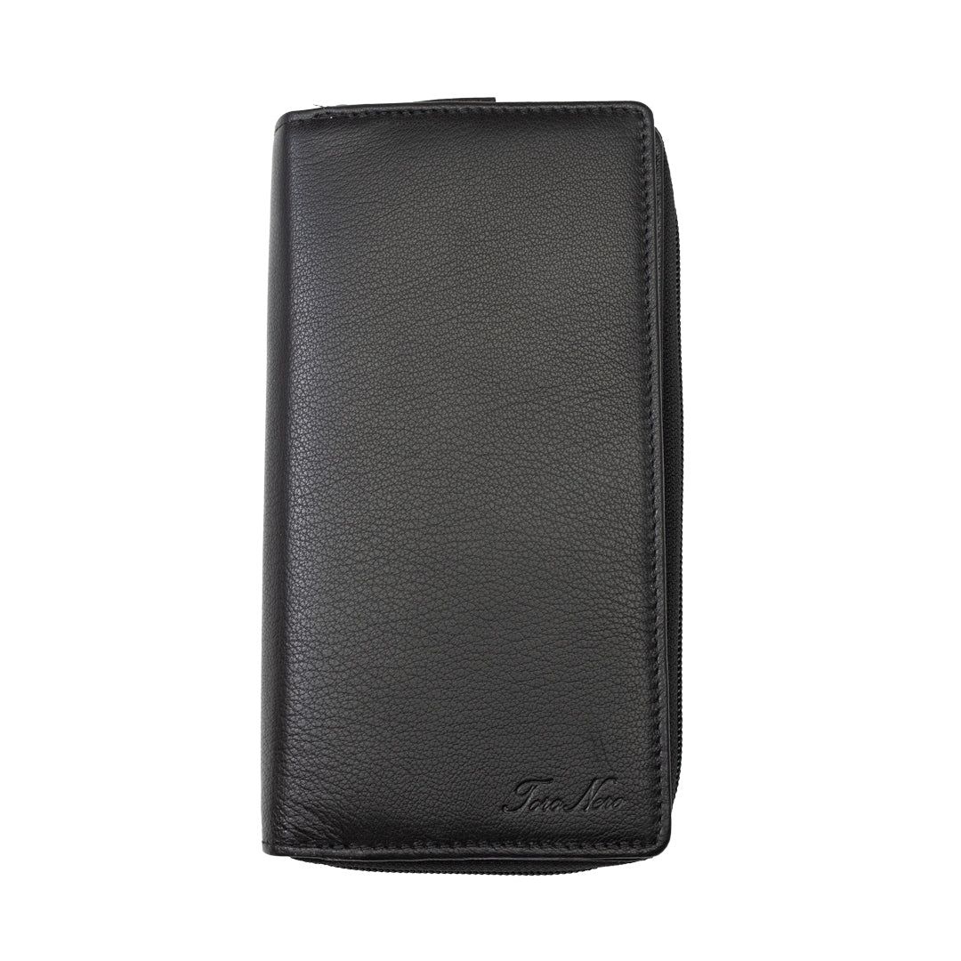 Portofel femei din piele naturala negru Gina,protectie RFID