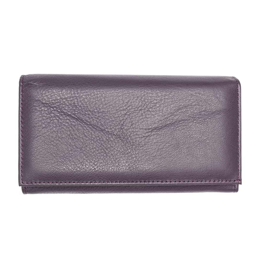 Portofel femei din piele naturala violet Essential
