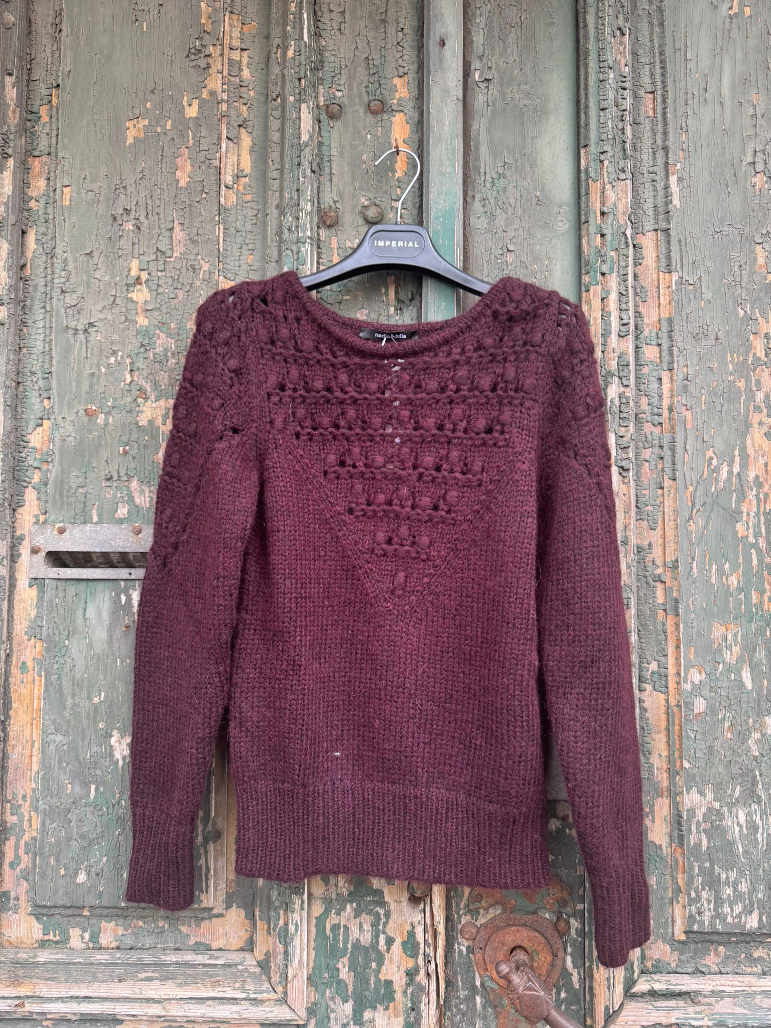 Pulover Alpaca Alina - Vișiniu - 38-40 EU