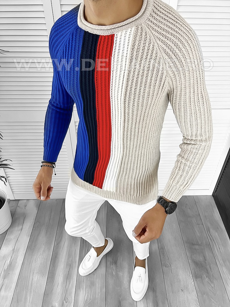 Pulover barbati gros slim fit T3578 U7-2