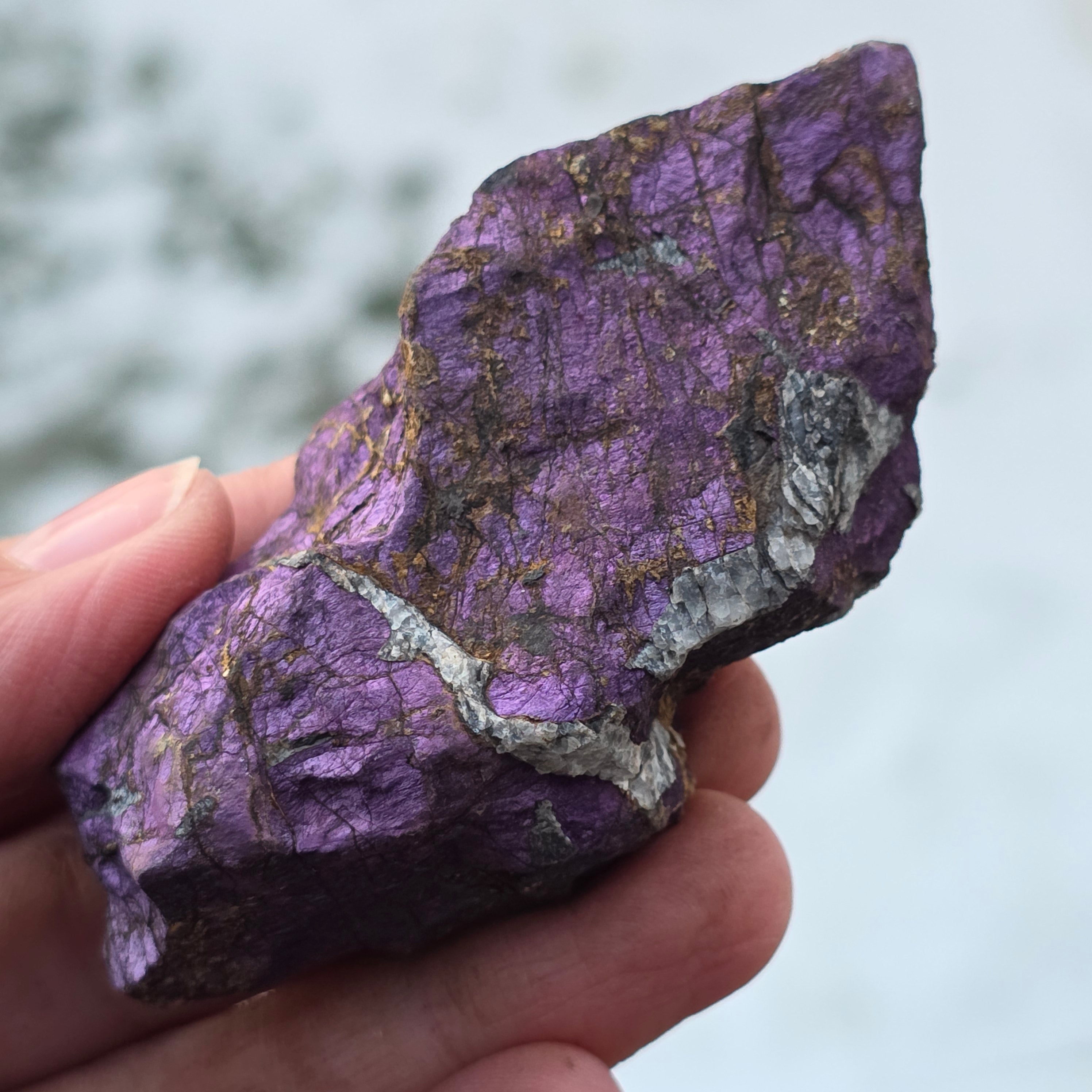 Purpurit metalic (din Namibia) piatra bruta model 6