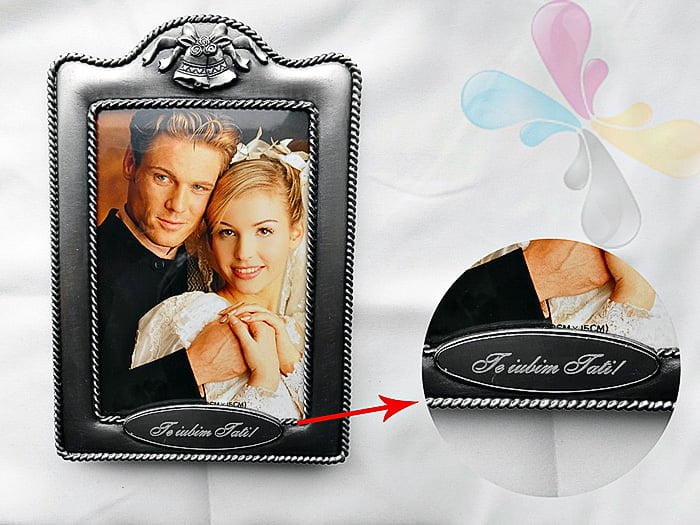 Rama foto metalica gravata-Personalizata cu amintiri