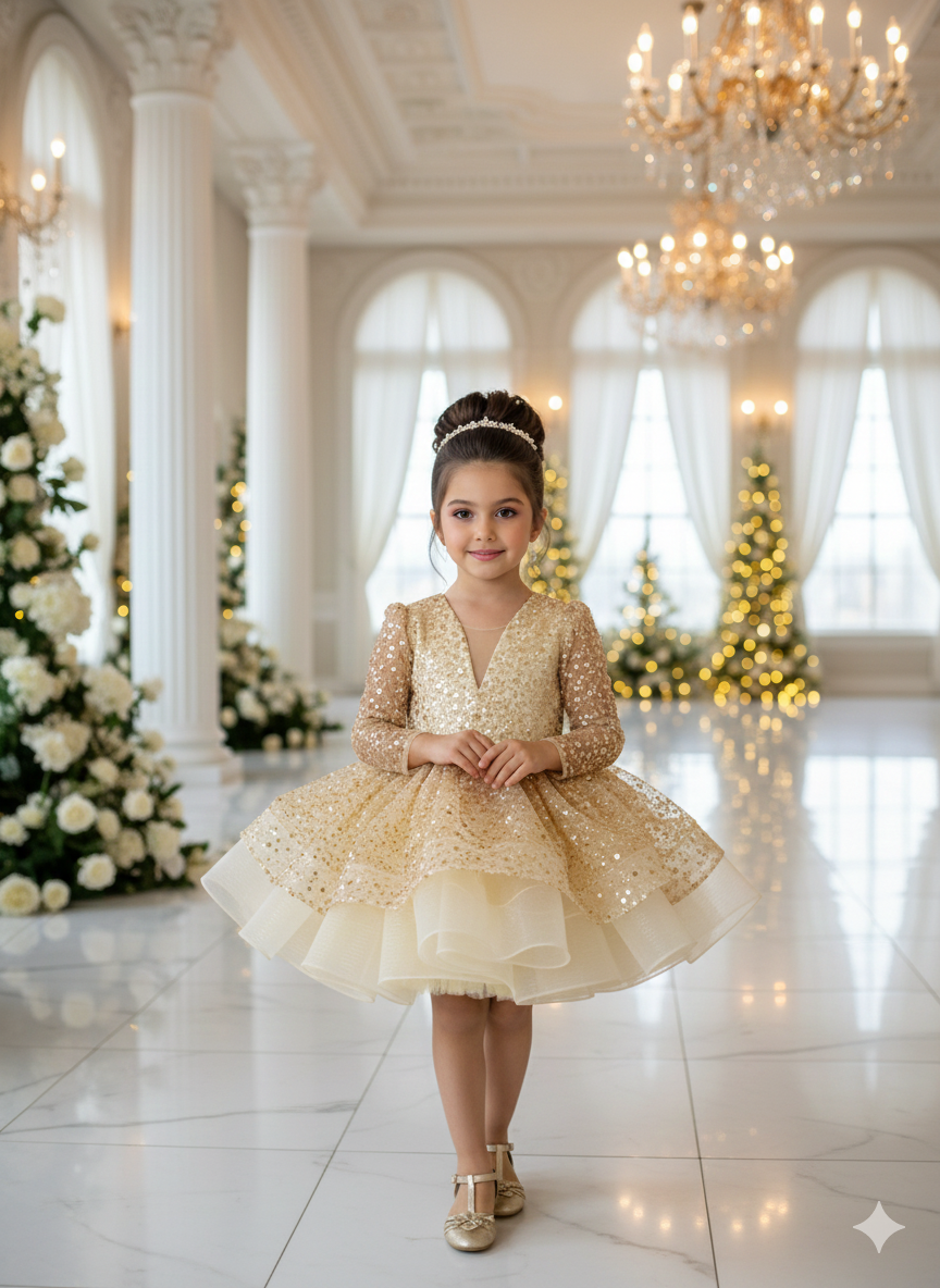 Rochie alba eleganta pentru fete, din dantela brodata - Julieta