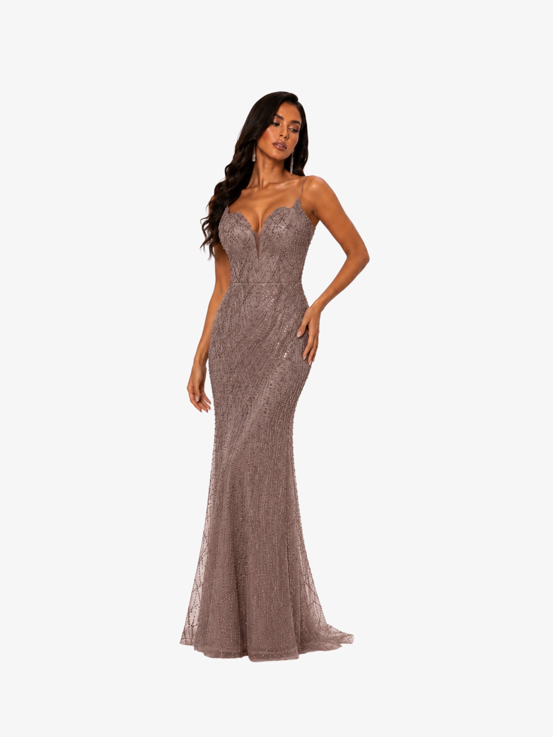 Rochie Eleganta “Camila”, Nude - (Video) - M