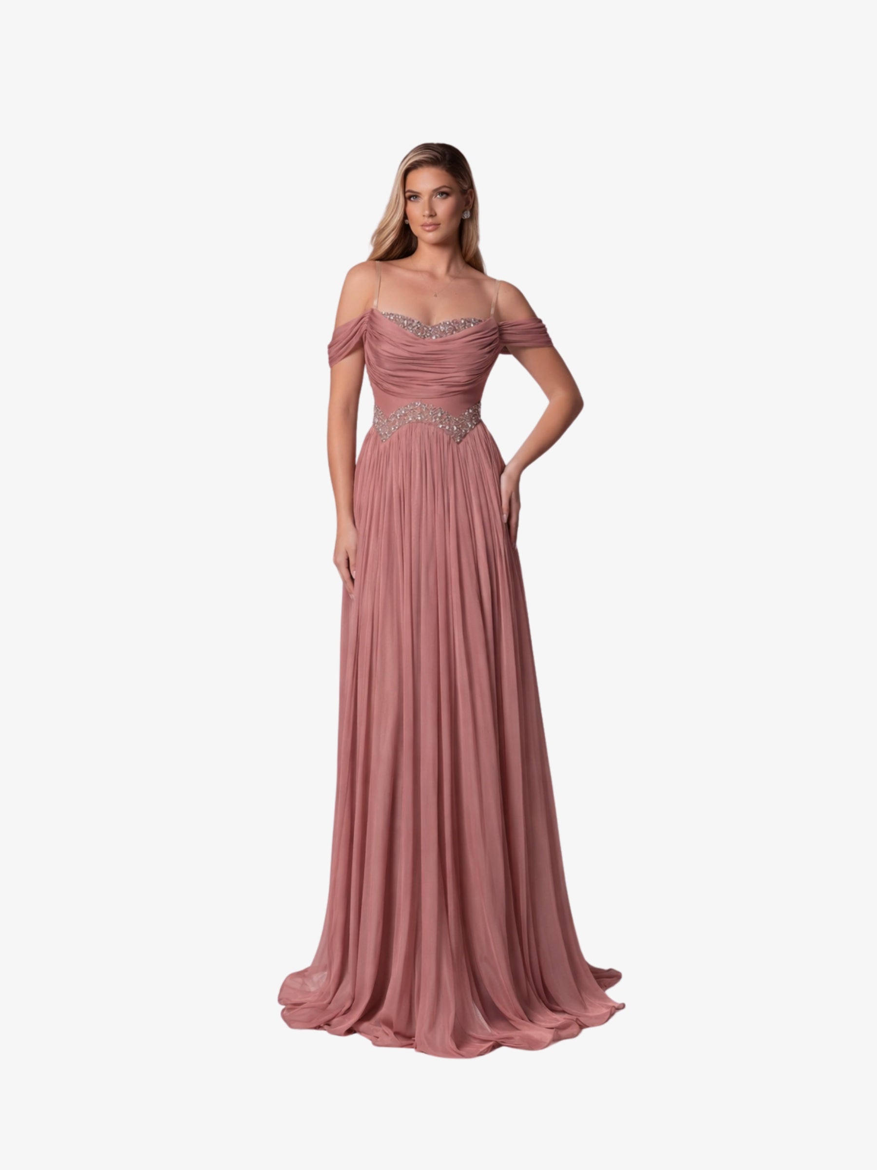 Rochie Eleganta “Marisa”, Nude - (Video) - L