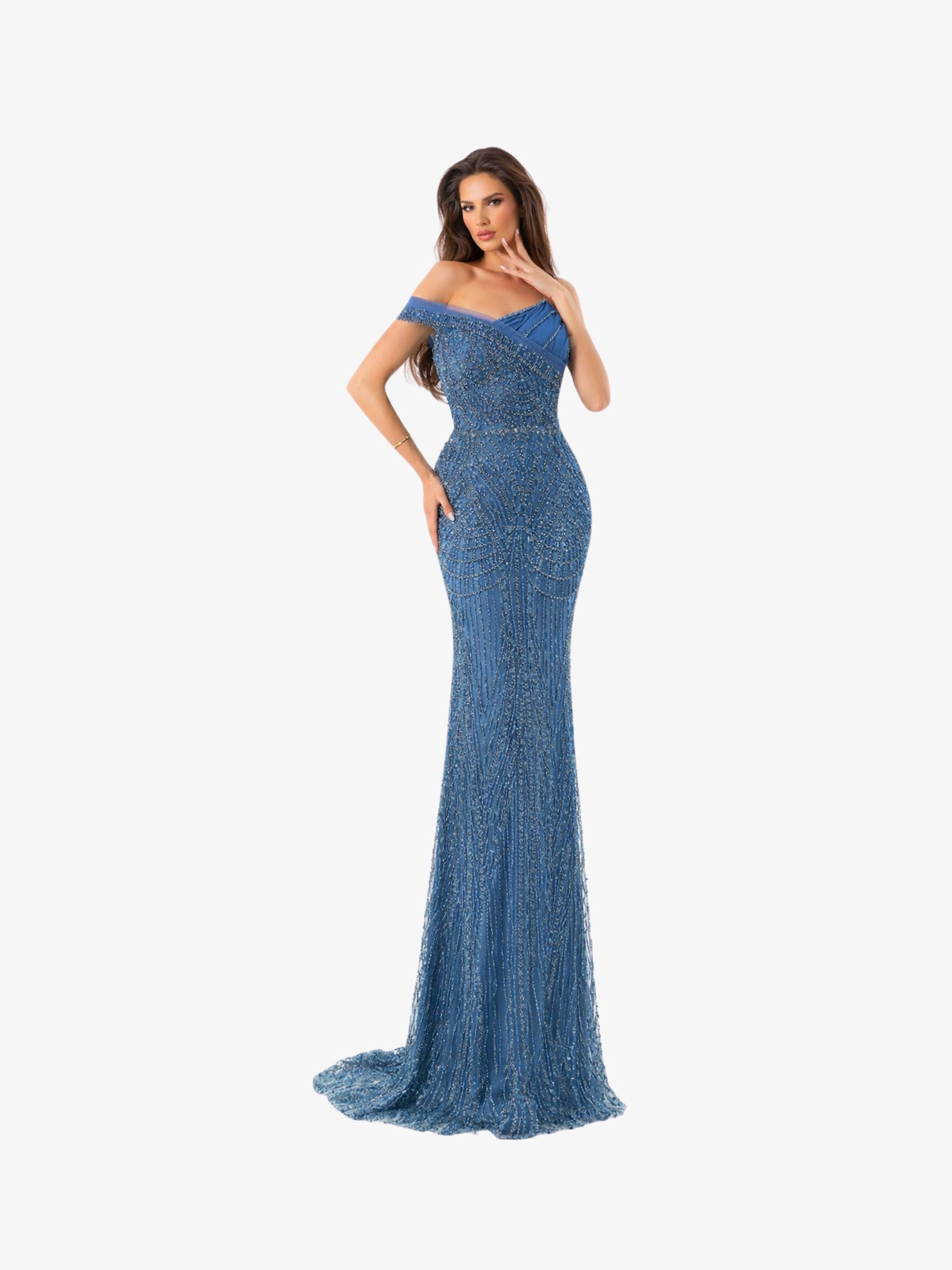 Rochie Eleganta “Vivaldi”, Albastru - (Video) - M