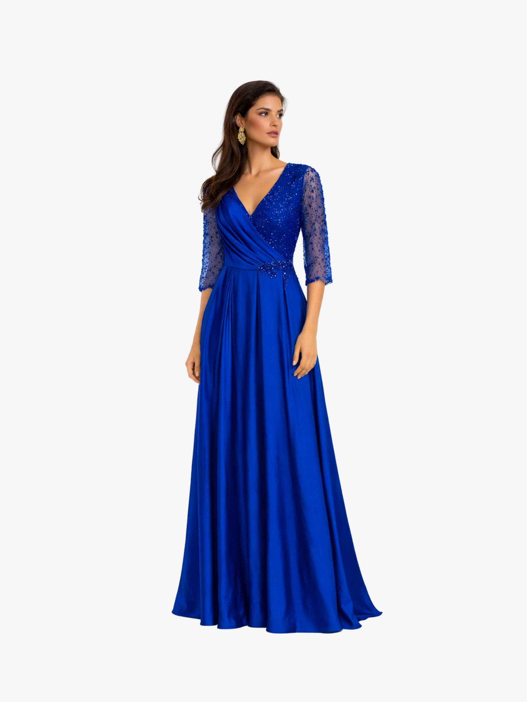Rochie Eleganta “Zaira”, Albastru - XXL