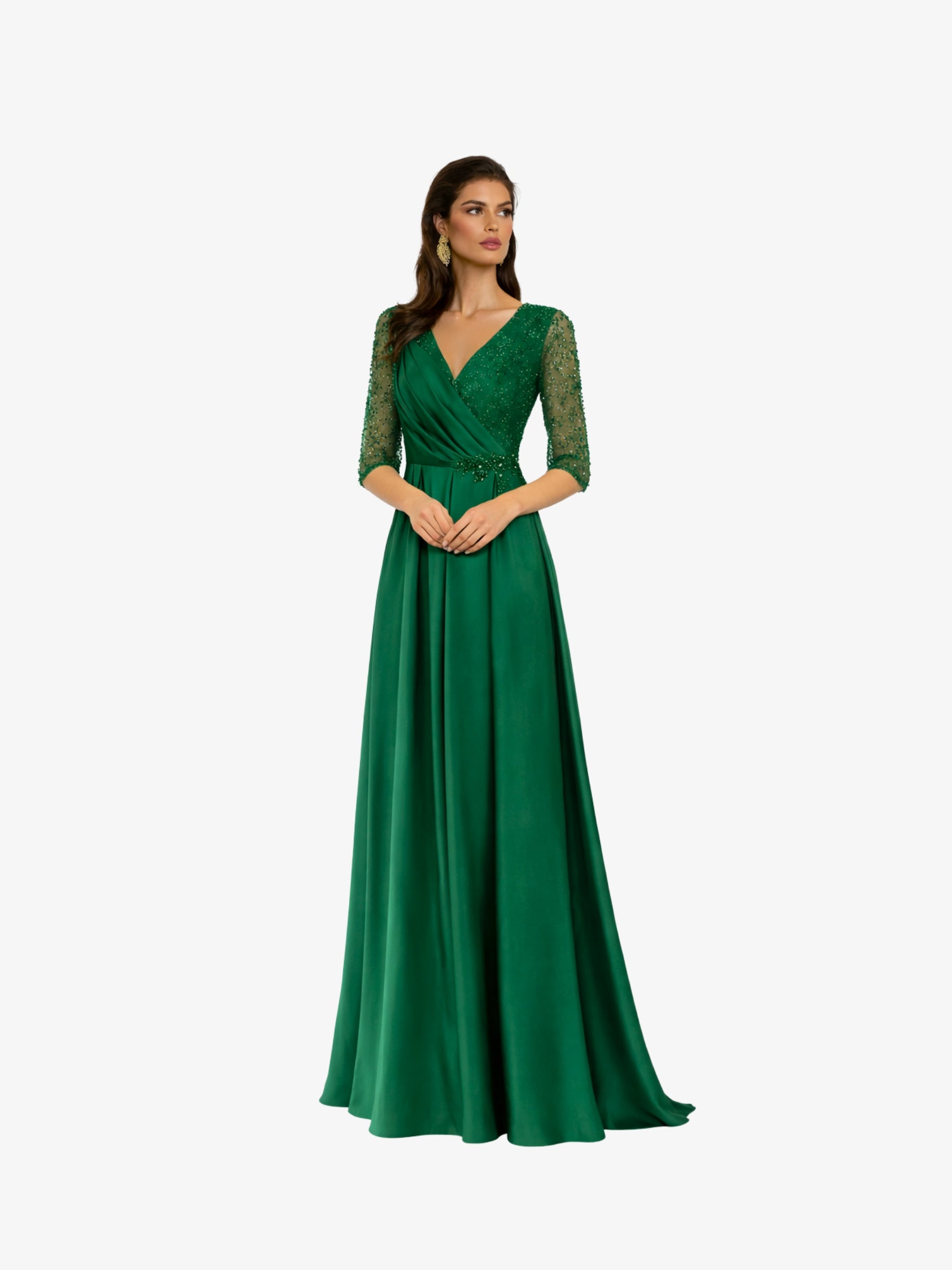 Rochie Eleganta “Zaira”, Verde - 4XL