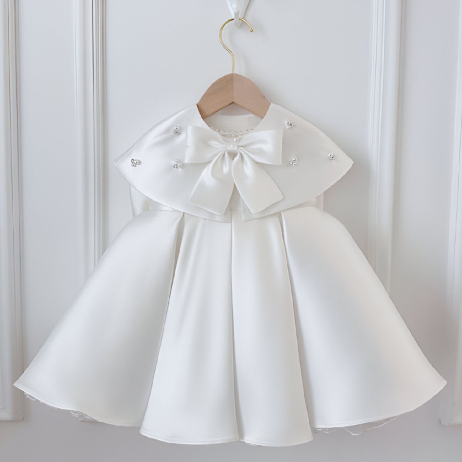 Rochie lila eleganta pentru fete, cu capa din tafta - Quinn