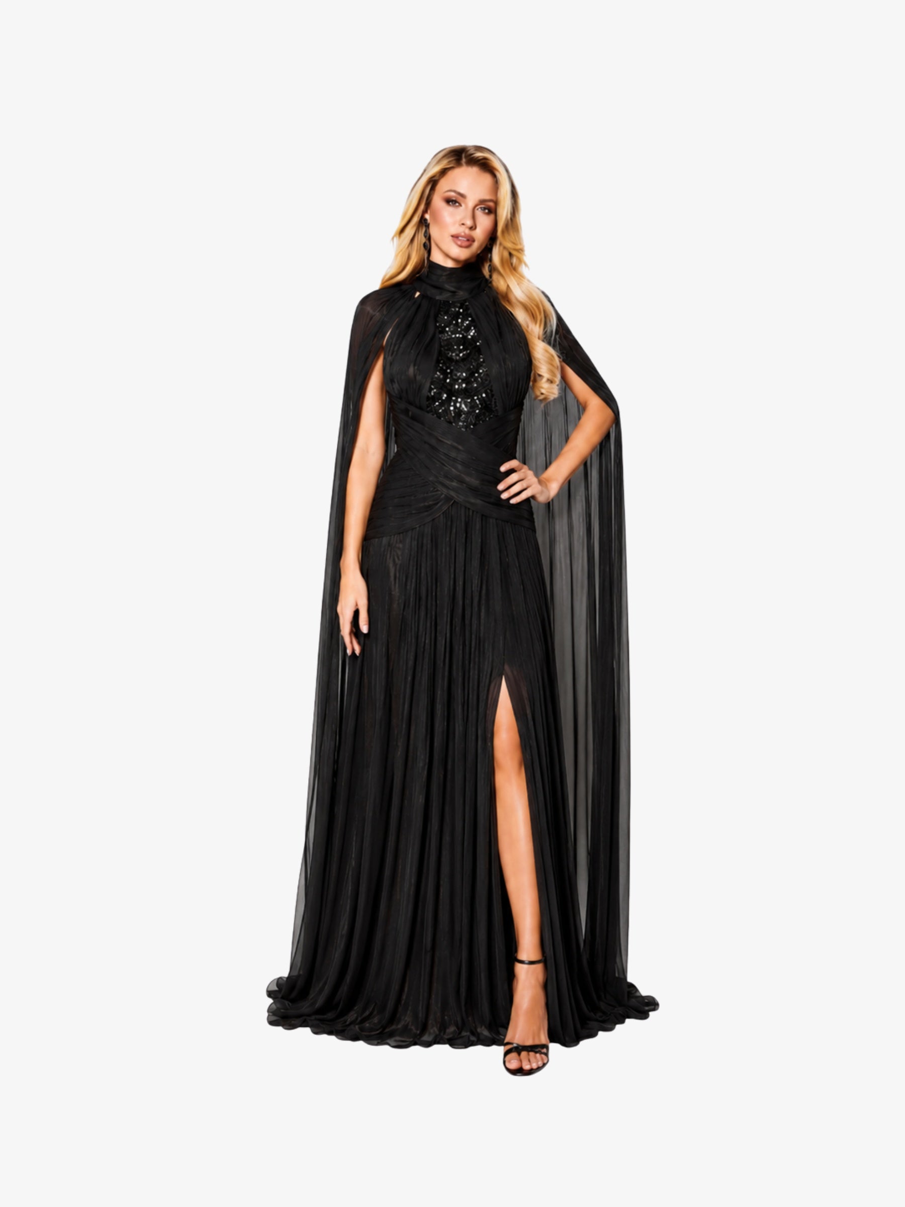Rochie Lunga “Agatha”, Negru - (Video) - M