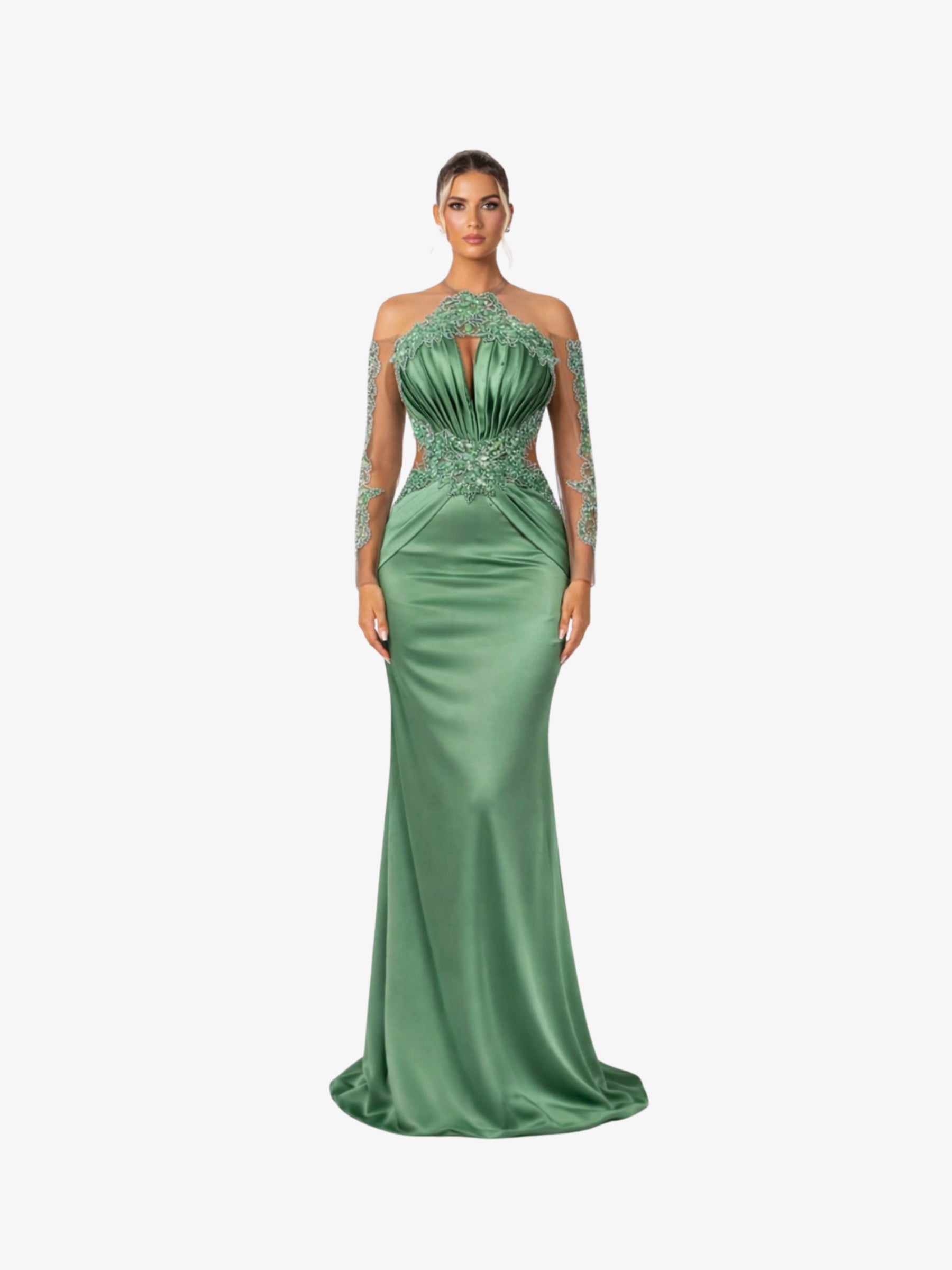 Rochie Lunga "Azira", Verde - M