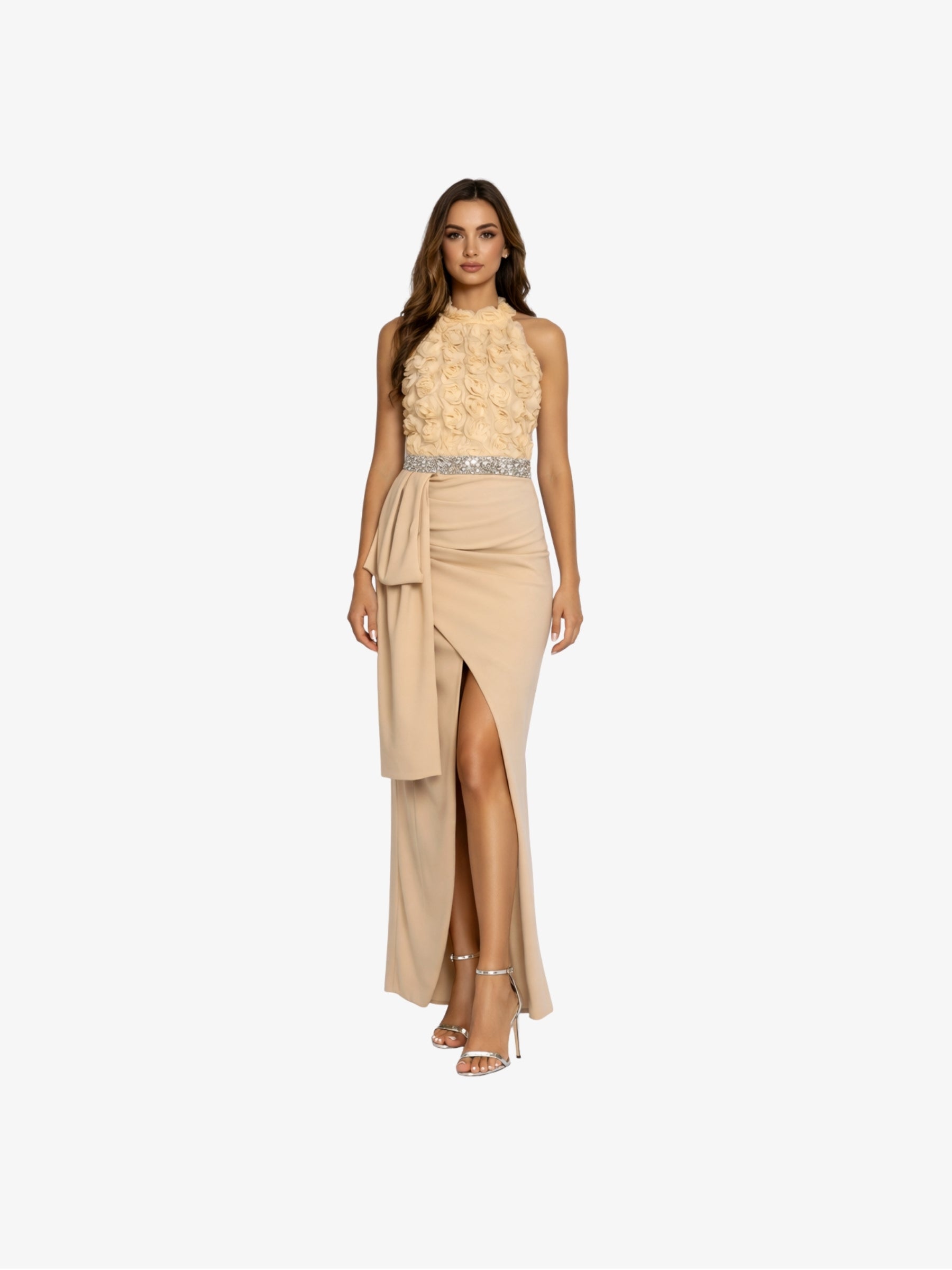 Rochie Lunga "Consuelo", Bej - XL