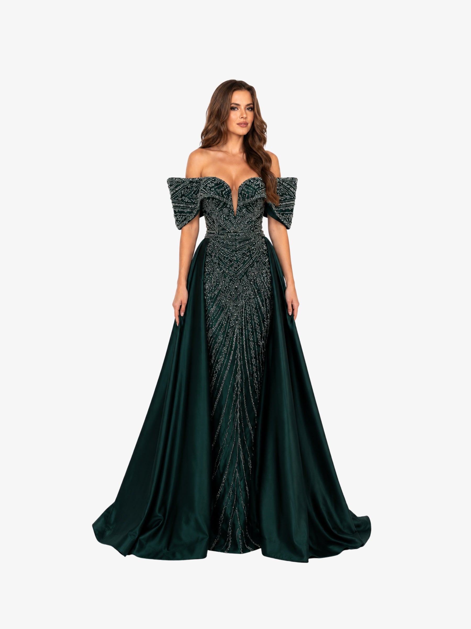 Rochie Lunga “Daiana” Regal, Verde - (Video) - L