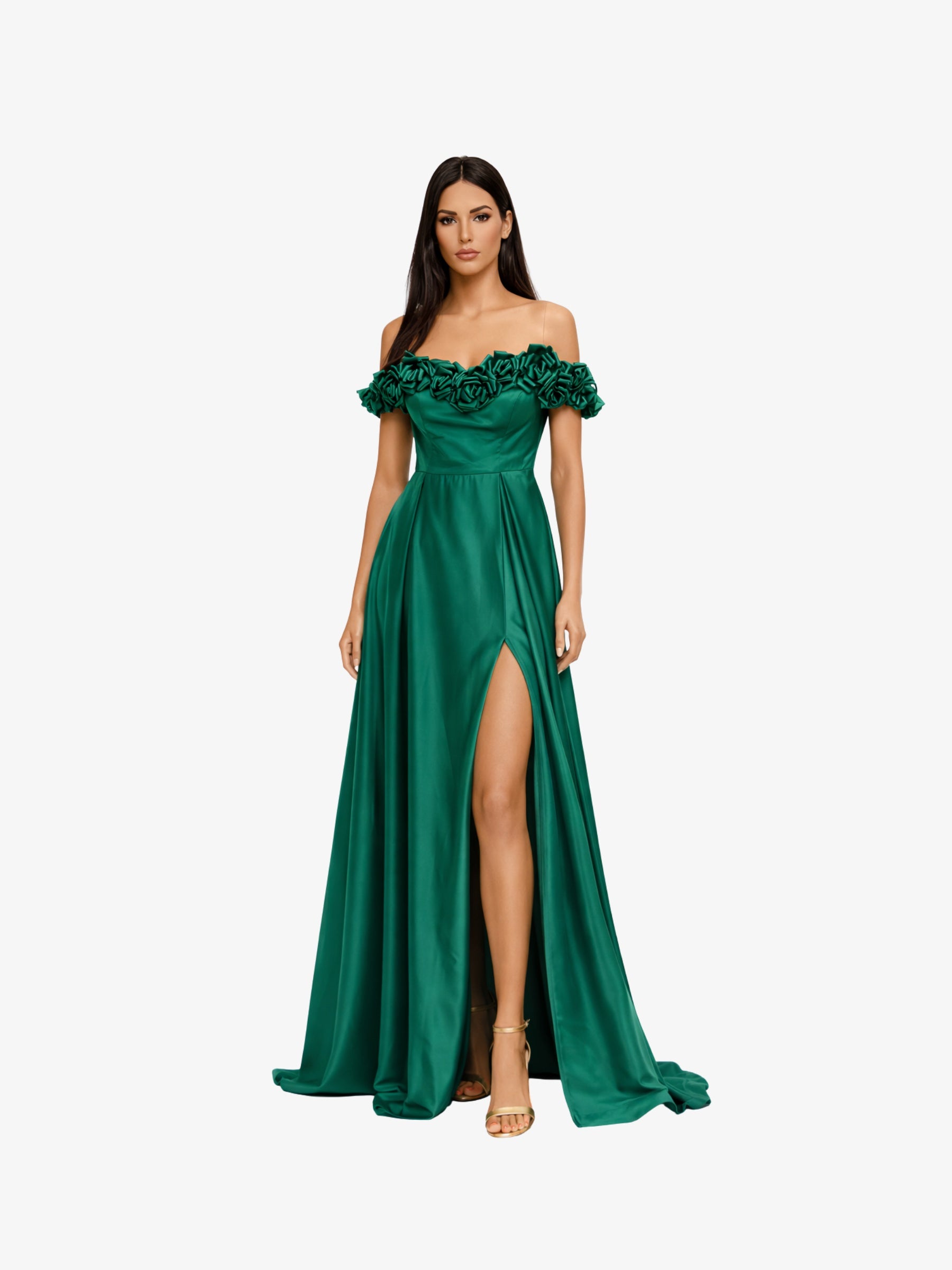 Rochie Lunga “Drya”, Verde - L