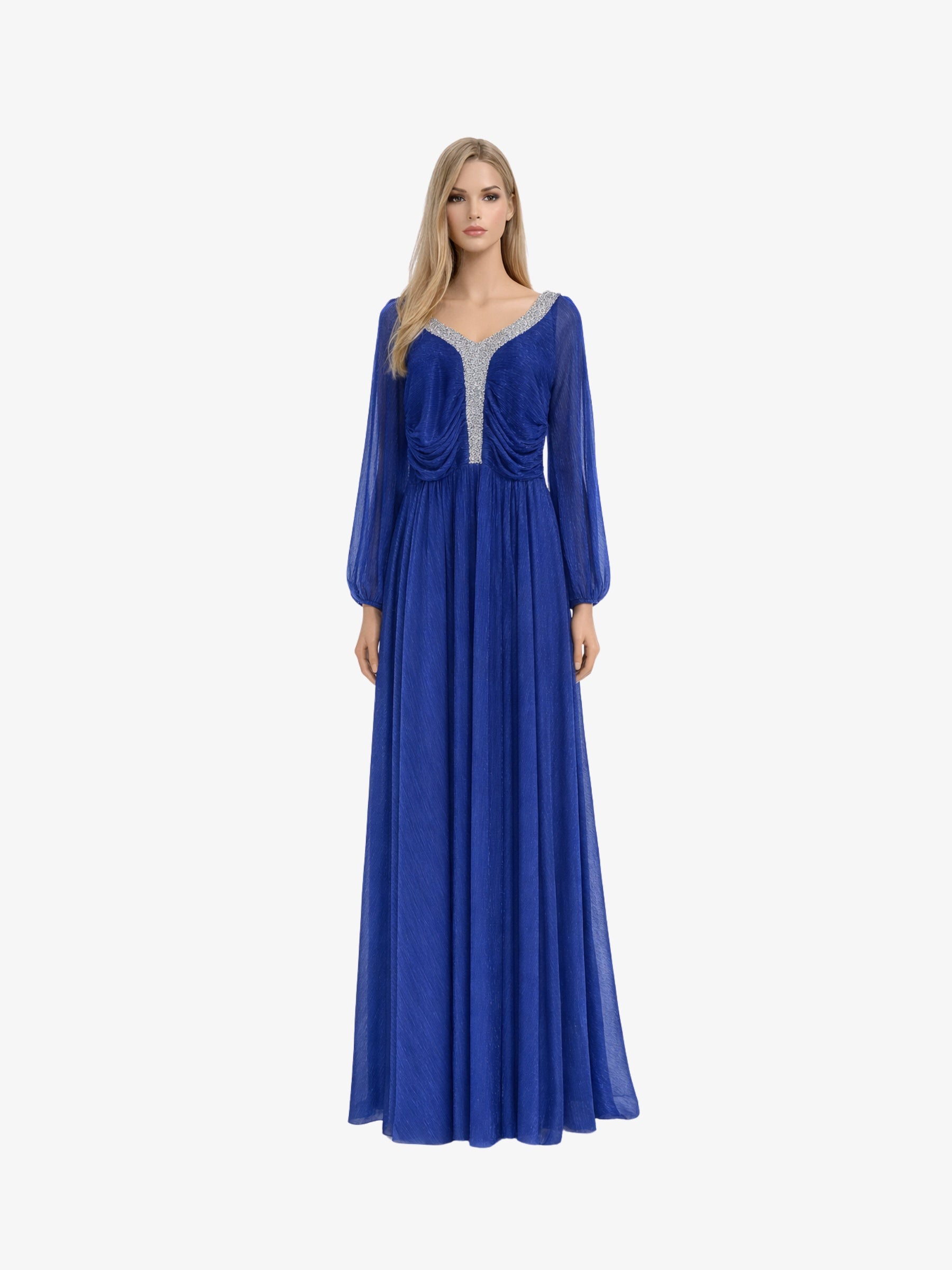 Rochie Lunga “Hestia”, Albastru - XXL