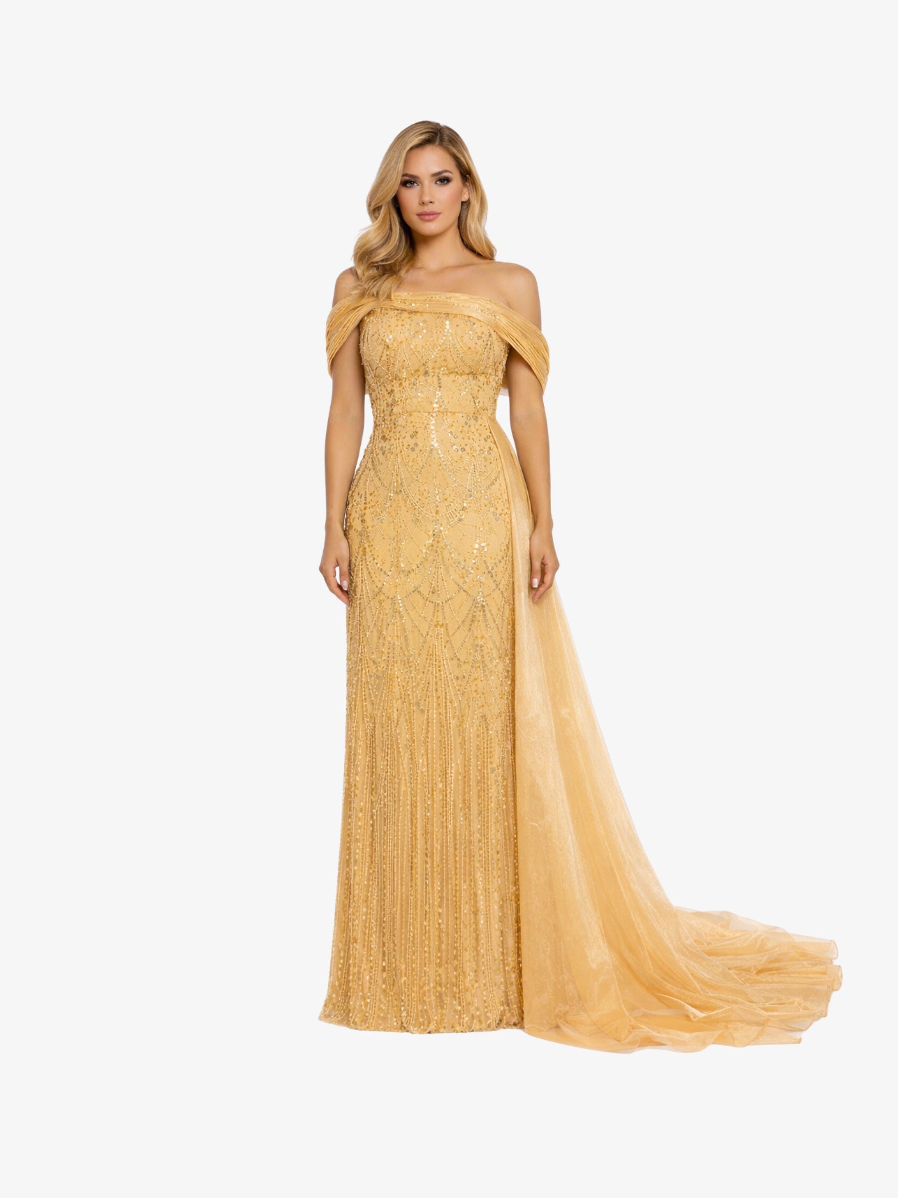 Rochie Lunga "Leyla Royale", Bej - 3XL