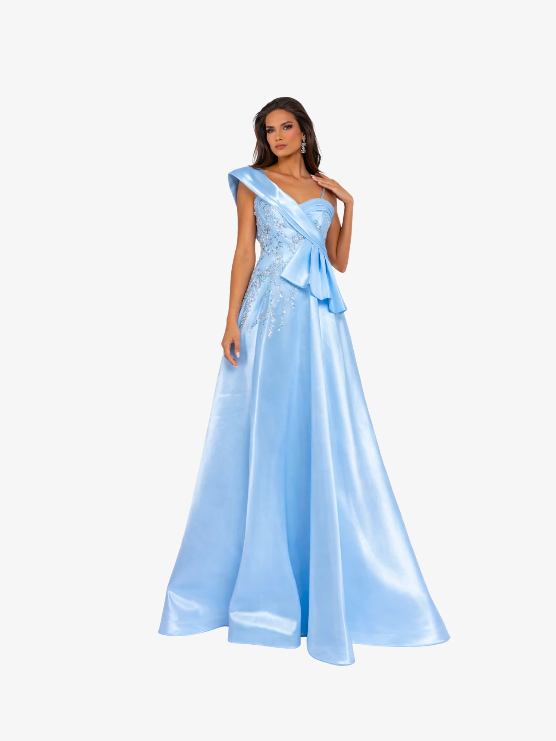 Rochie Lunga "Linda", Albastra - M