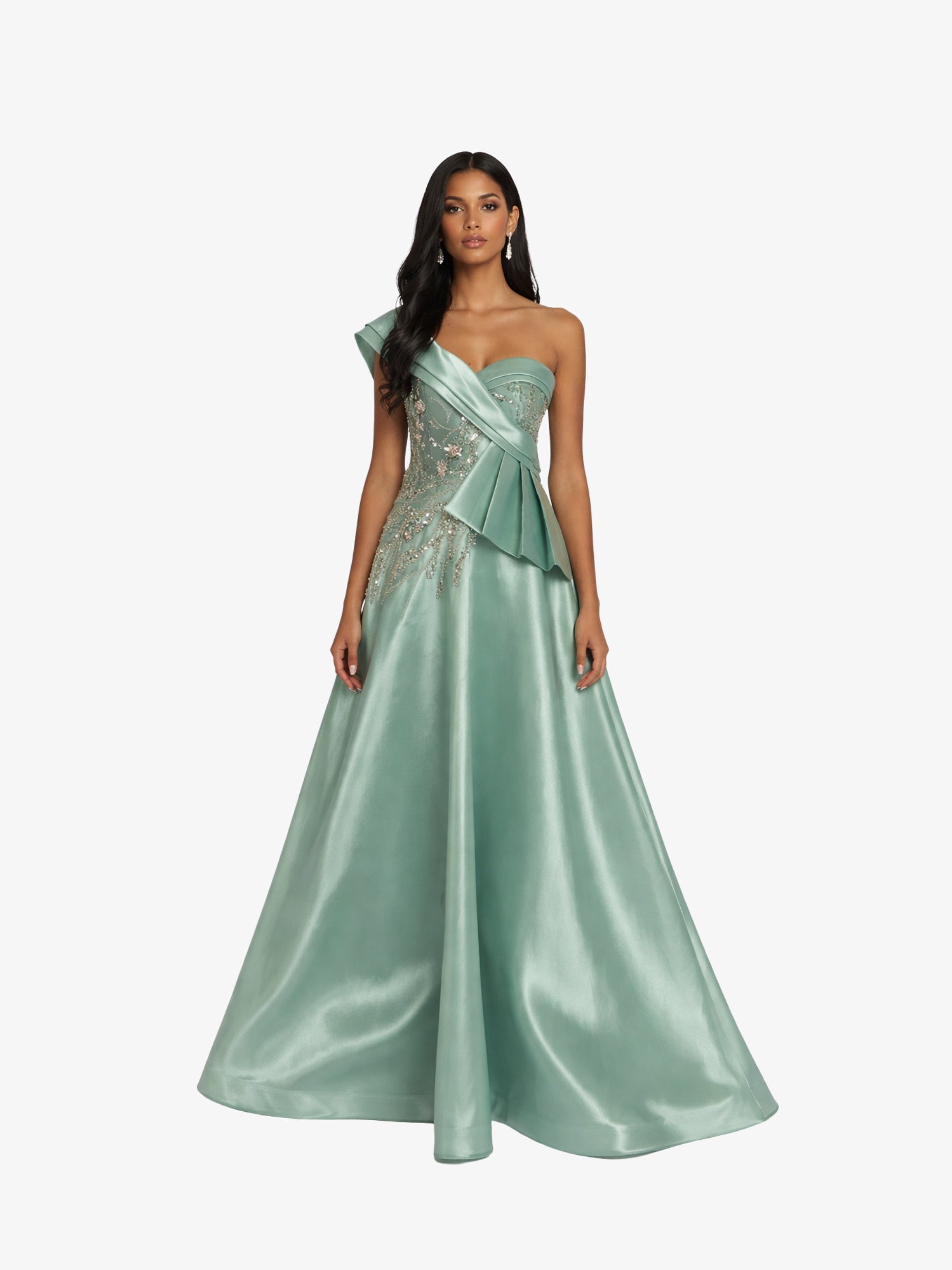 Rochie Lunga "Linda", Verde - S