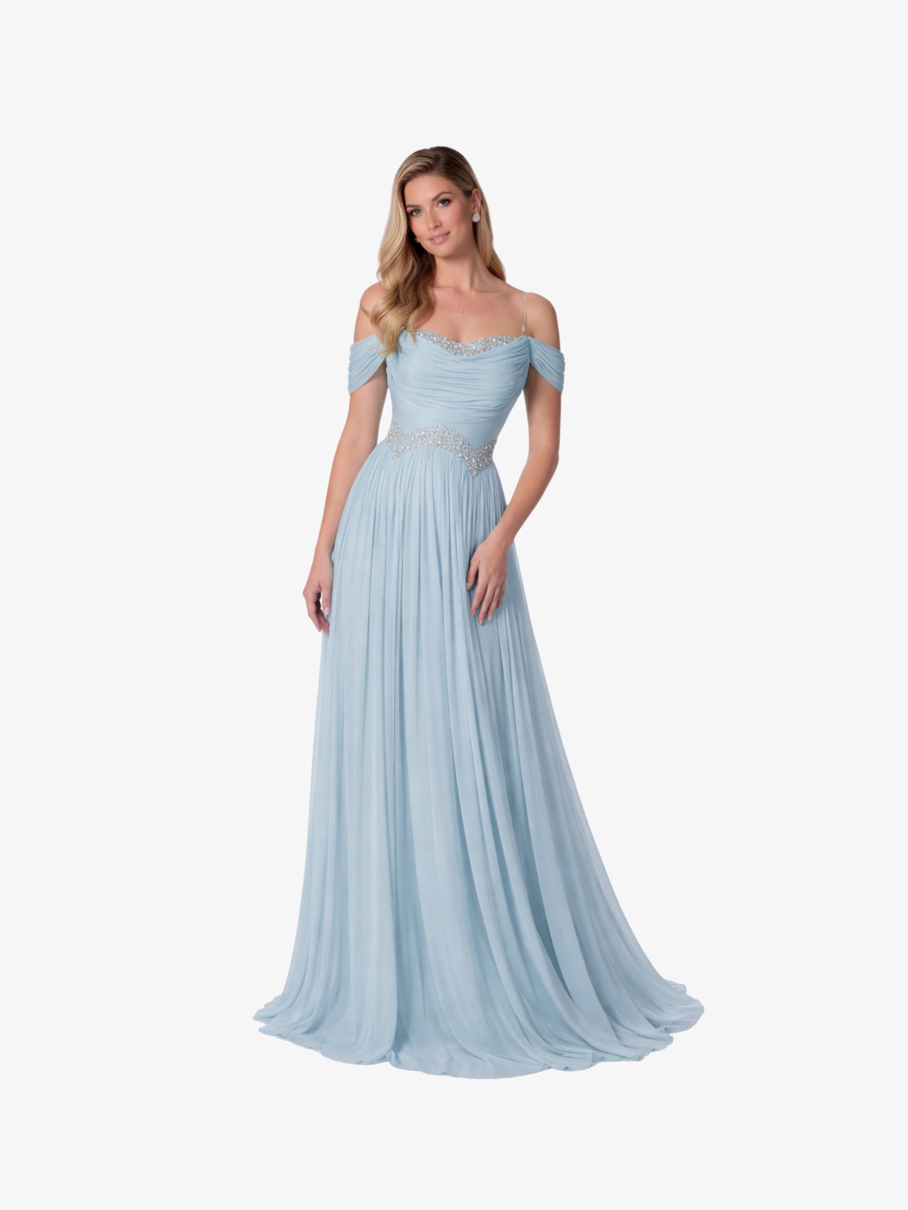 Rochie Lunga “Marisa”, Baby Blue - (Video) - XXL