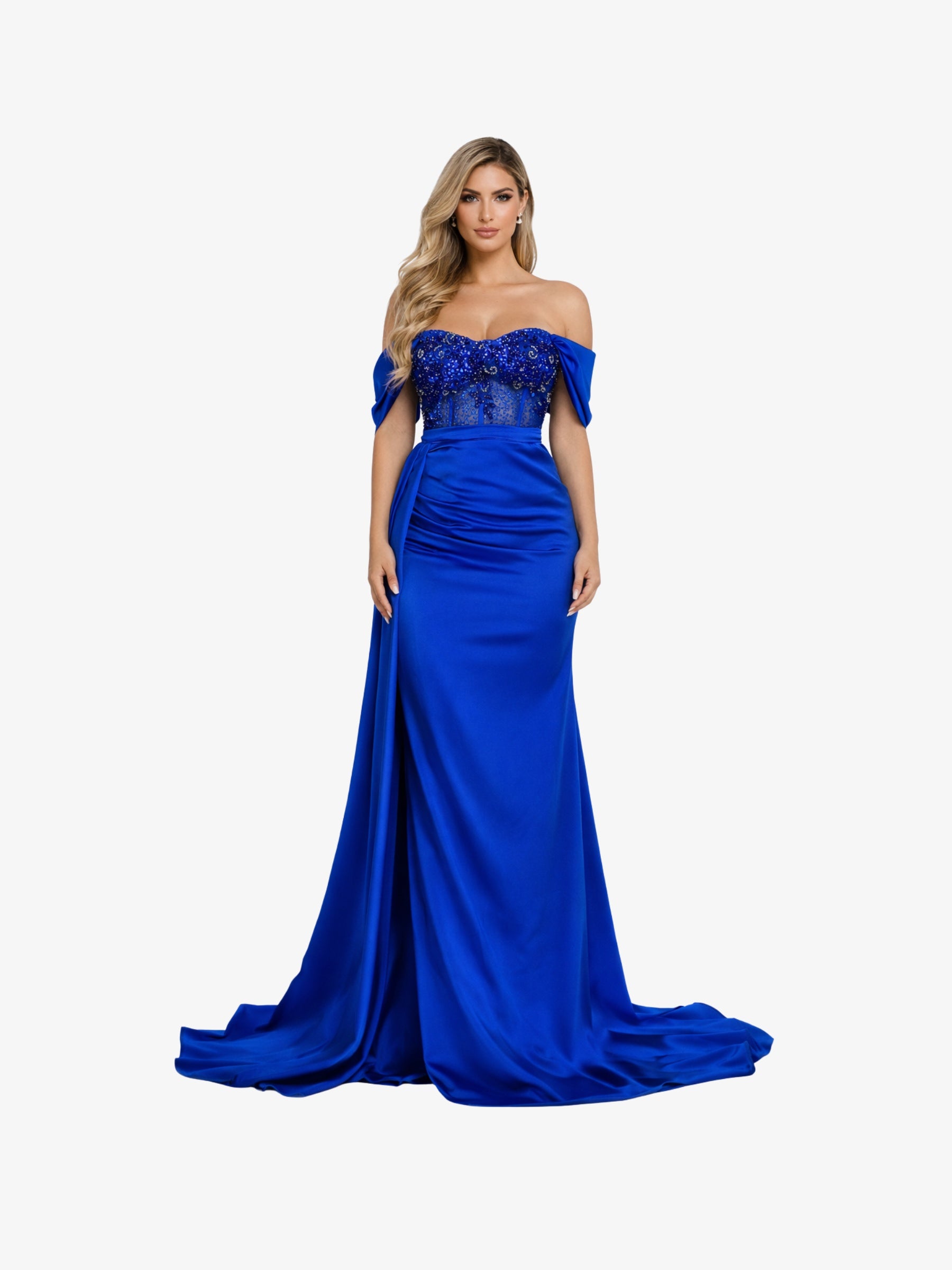 Rochie Lunga "Melody", Albastra - S
