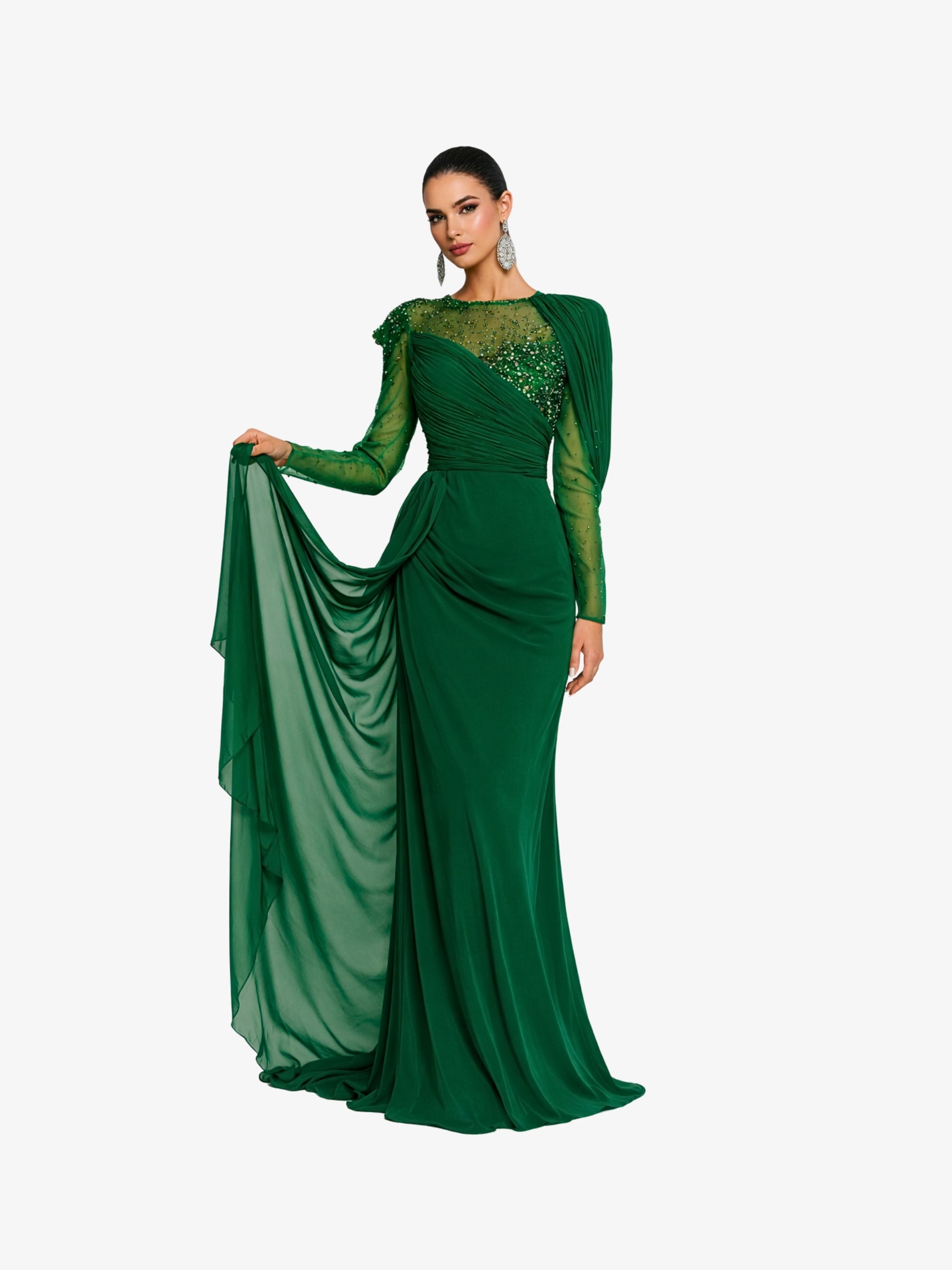 Rochie Lunga "Sahara", Verde - Green / L